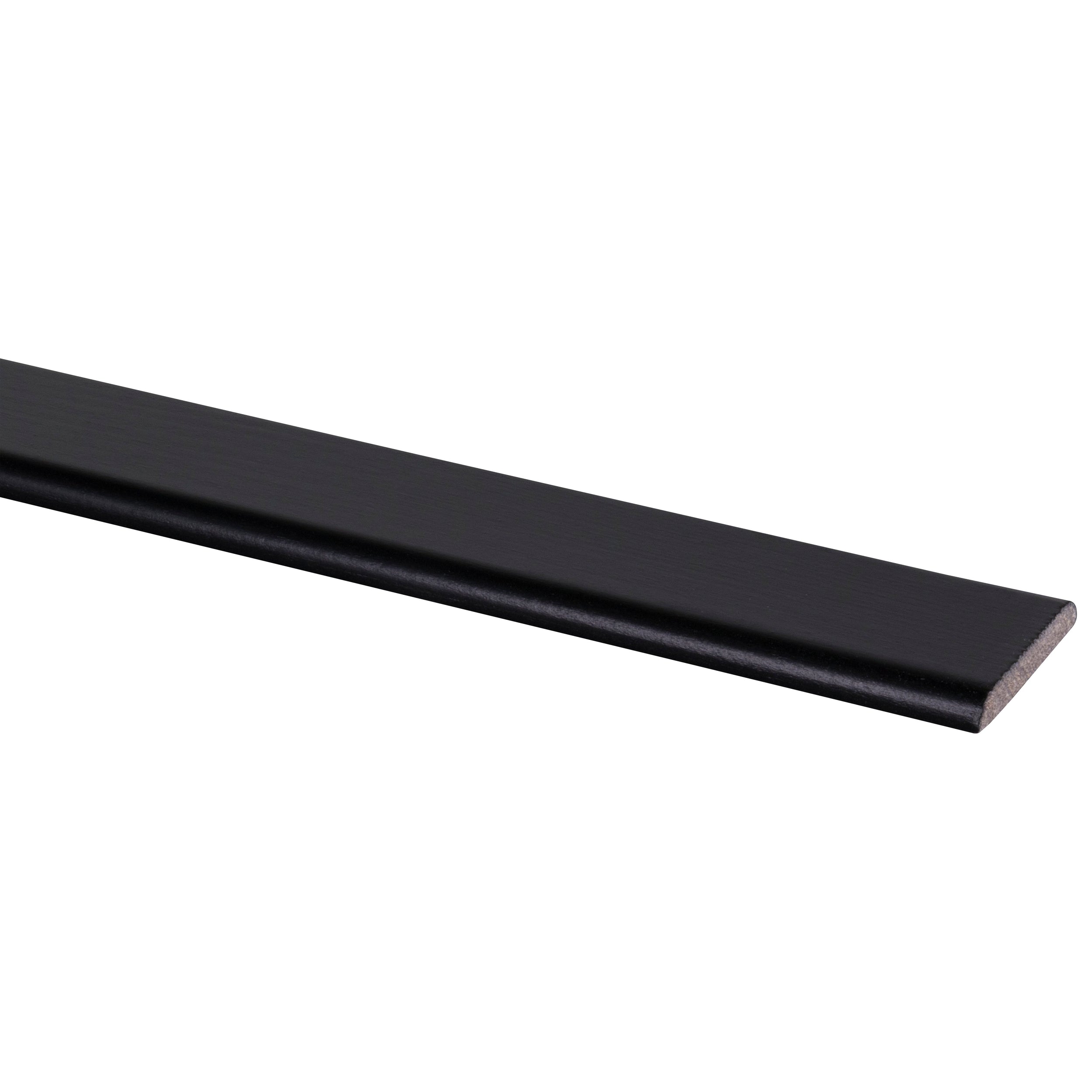 Afdeklijst grenen gelakt - 5x37x2700mm - Zwart