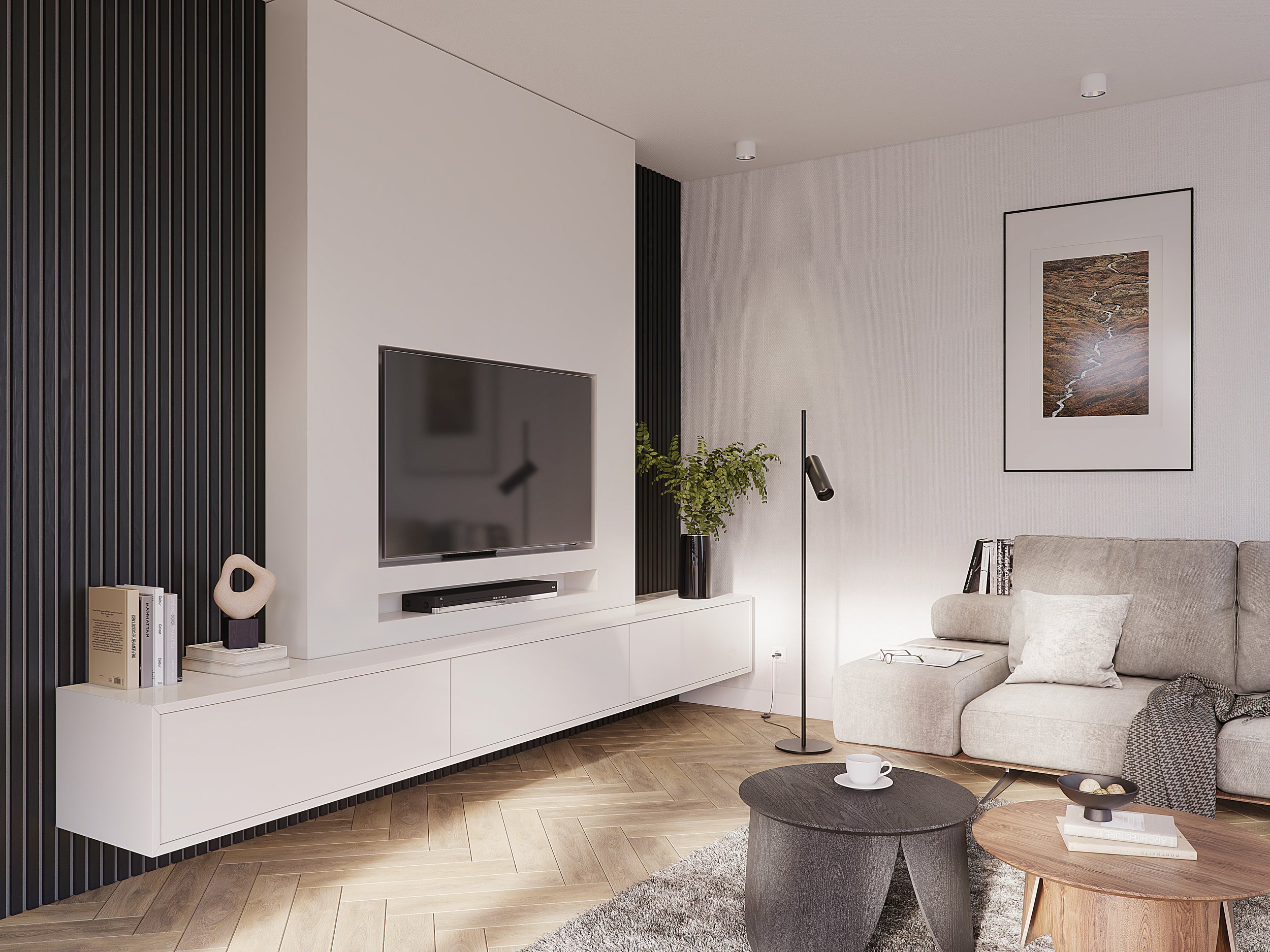 CanDo lattenwand Decowall Acoustic - Zwart - 260x30cm - 2 stuks
