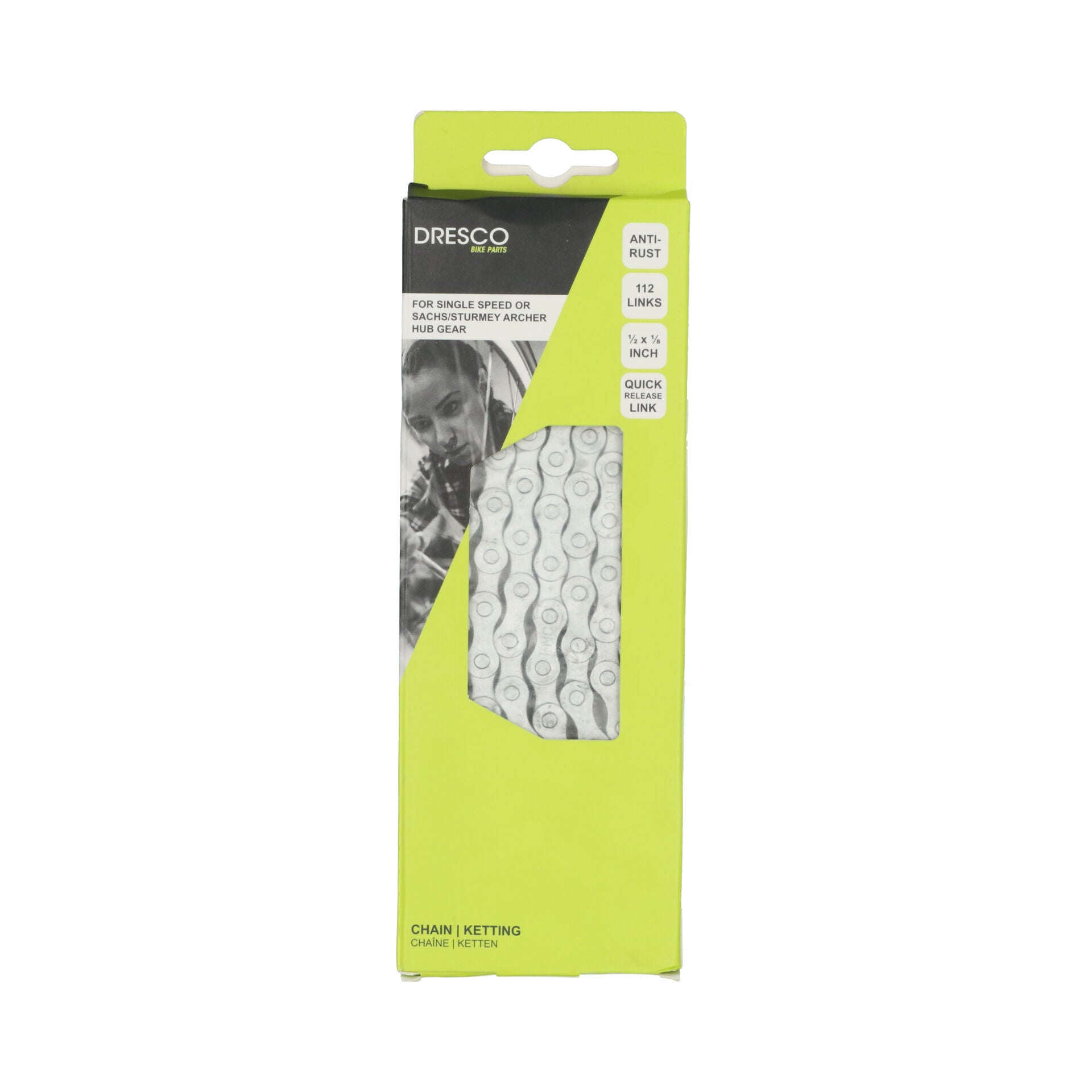 Dresco fietsketting anti-roest 112 schakels