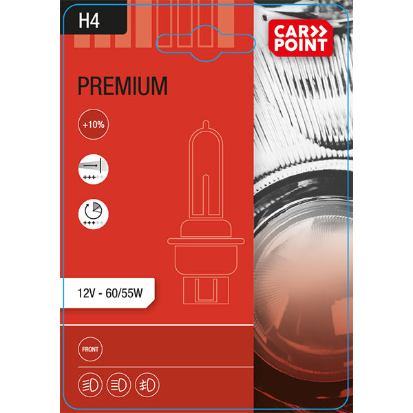 Carpoint halogeen autolamp Premium H4 60/55W