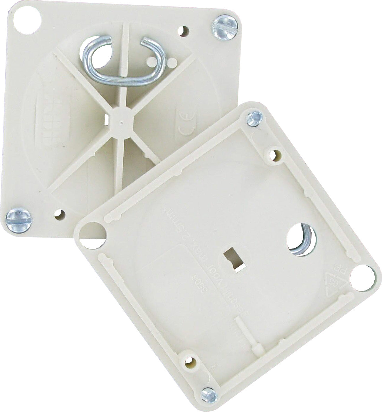 Kopp afdekplaat plafond vierkant 2 stuks