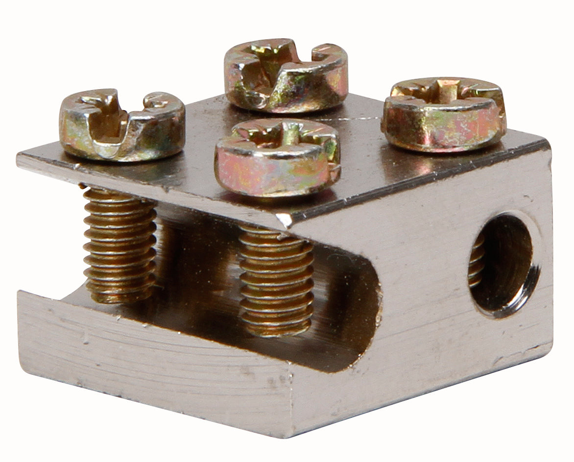 Kopp aardklem voor radiator type F messing vernikkeld