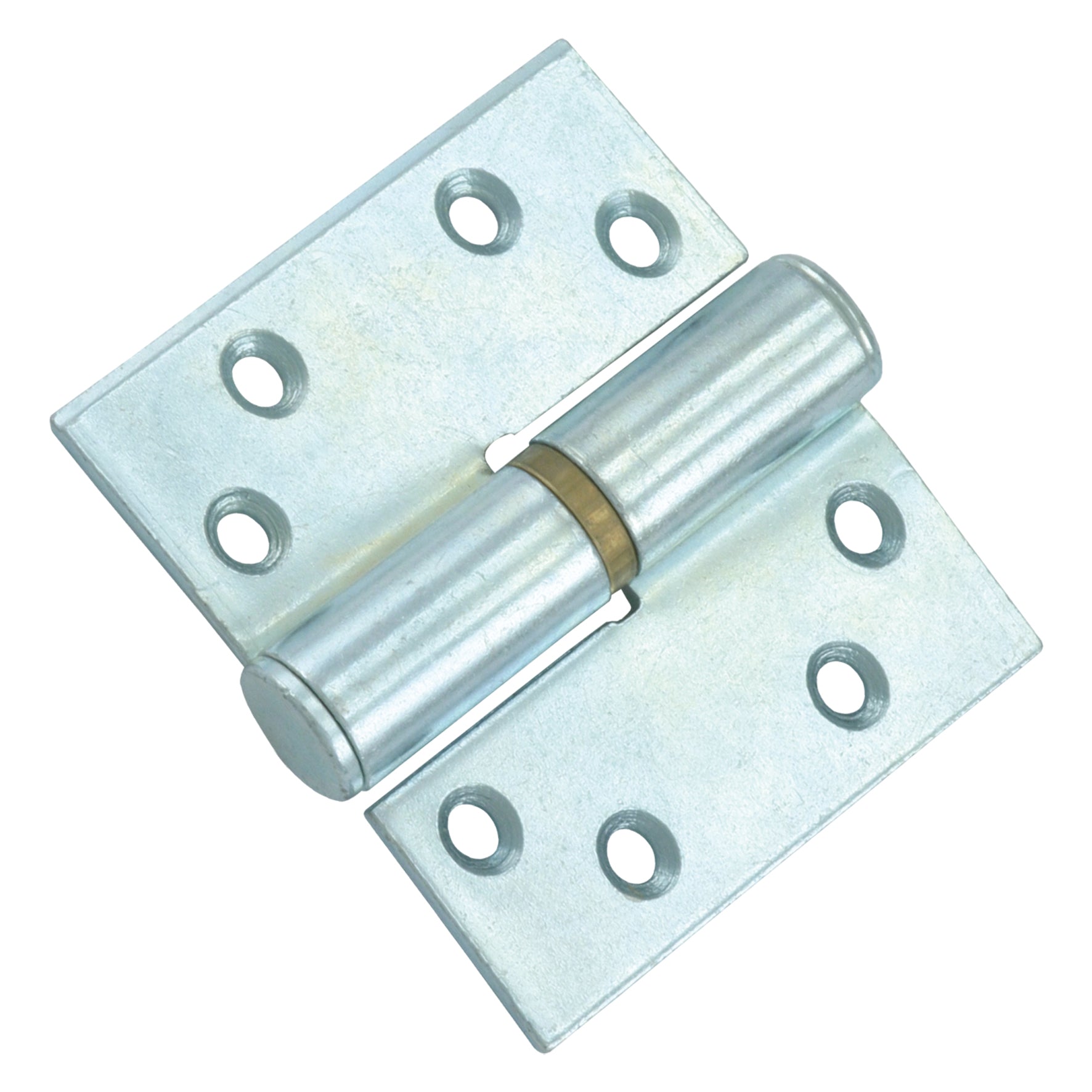 Kogelpaumelle - din links - met messing pen - 89 x 89 mm - verzinkt