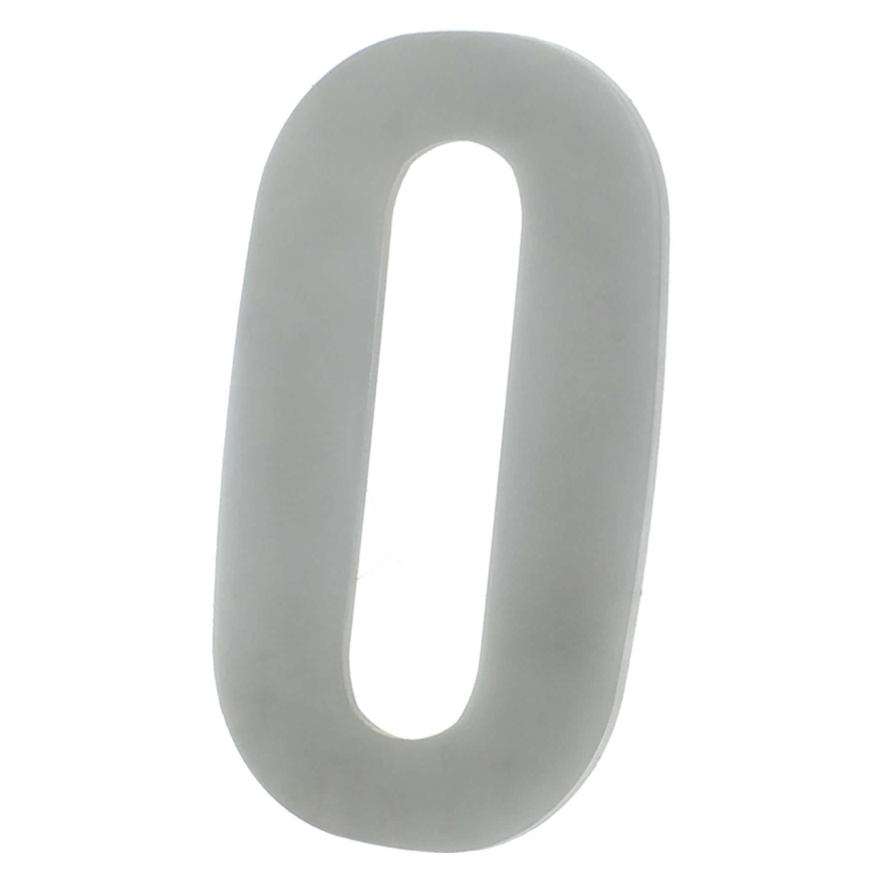 Huisnummer 0 RVS 130x3mm