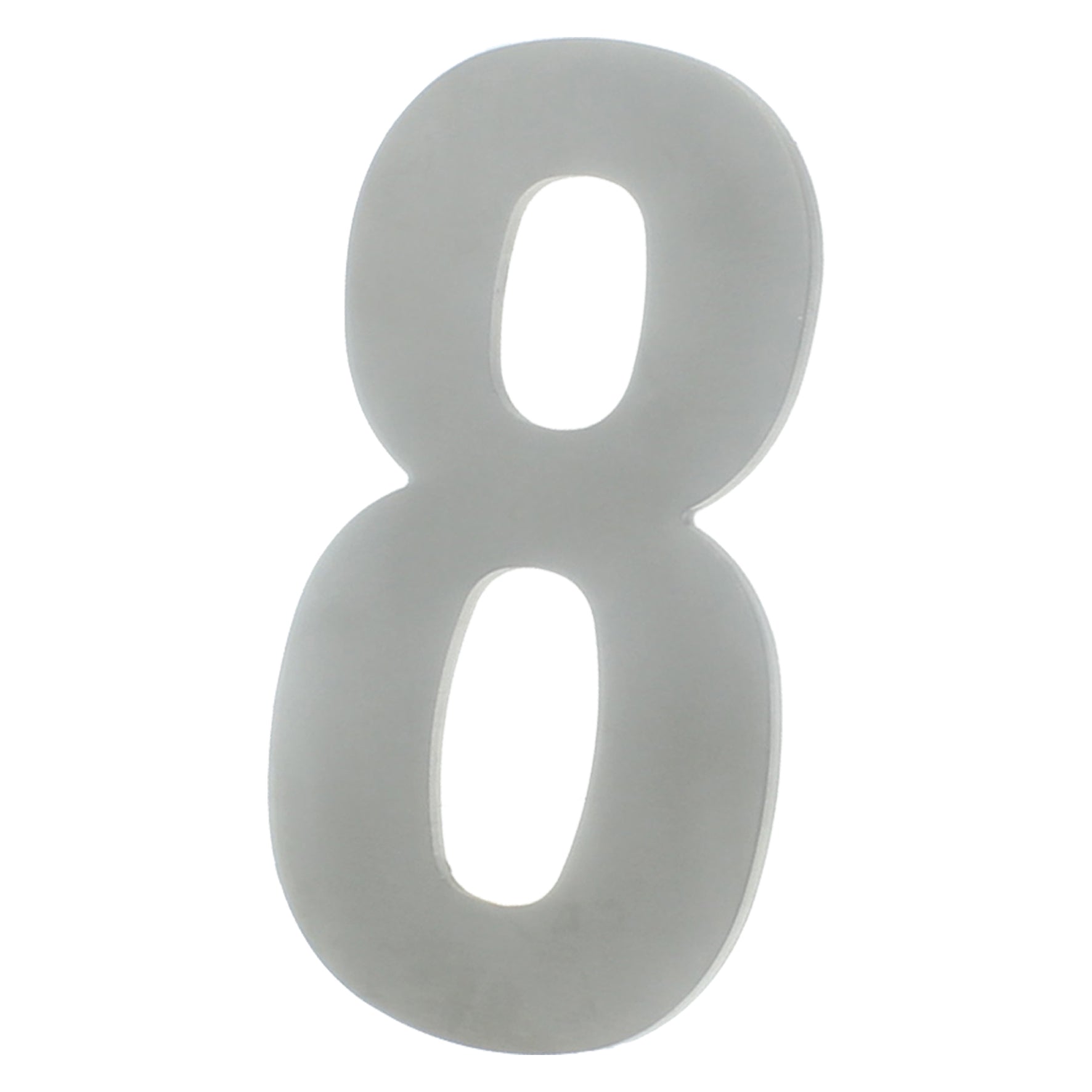 Huisnummer 8 RVS 130x3mm