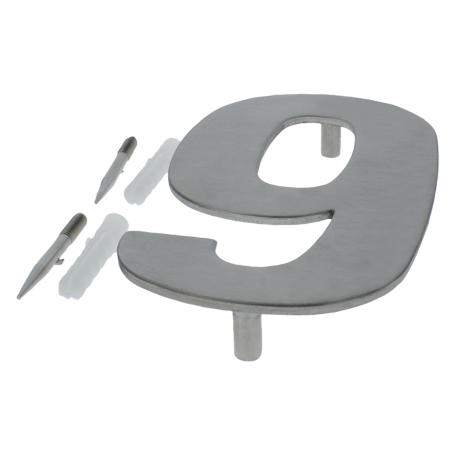 Huisnummer 9 RVS 130x3mm