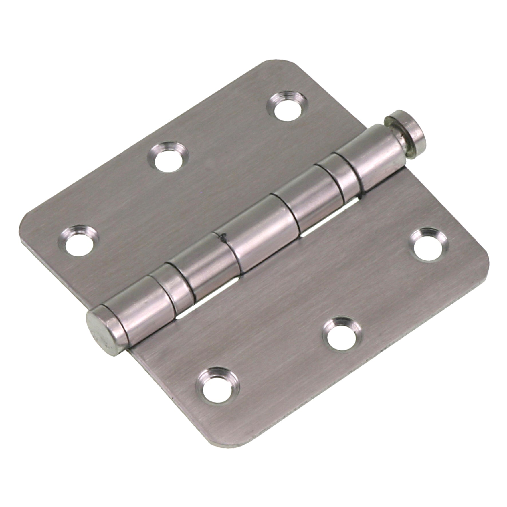 Starx kogelscharnier - met pen ronde hoek - 76 x 76 mm - RVS
