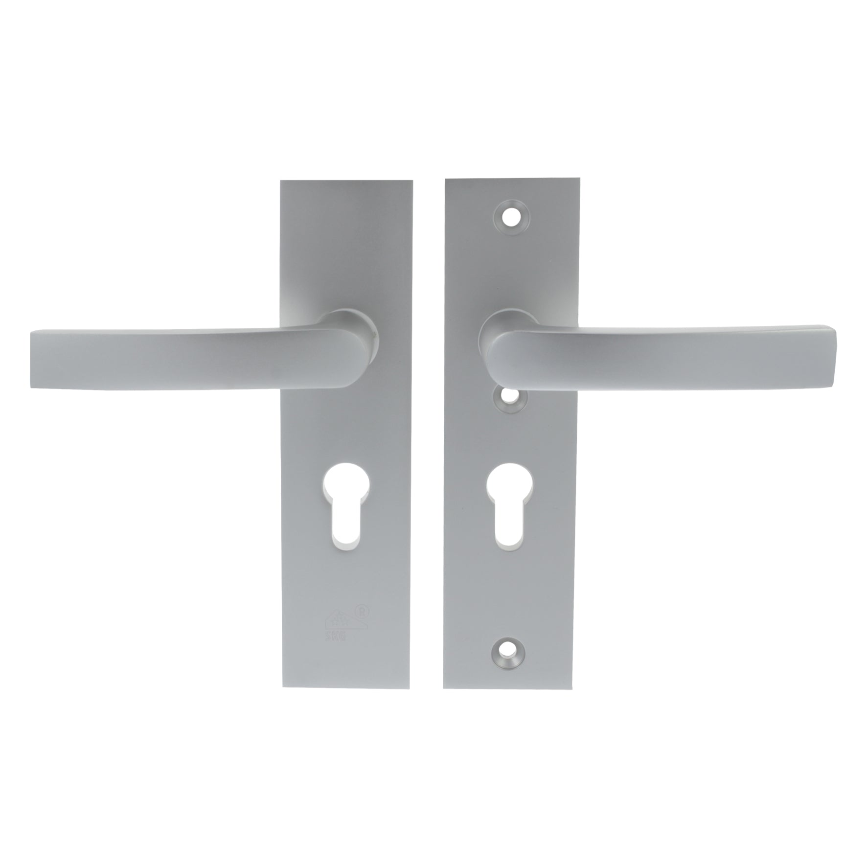 Starx Veiligheidsbeslag buitendeur - SKG*** - aluminium F1 - recht kortschild kruk/kruk PC55
