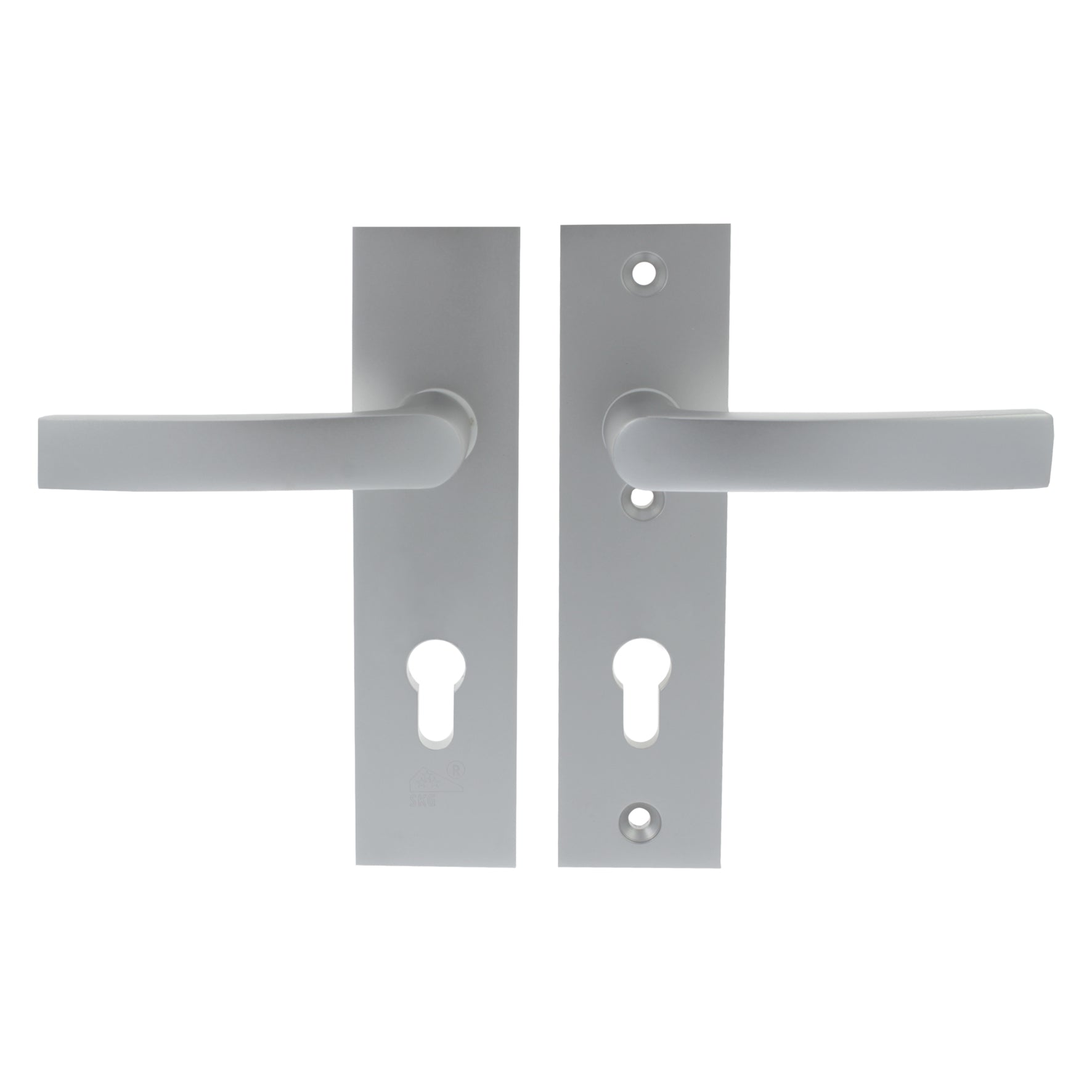 Starx Veiligheidsbeslag buitendeur - aluminium F1 - recht kortschild kruk/kruk PC72