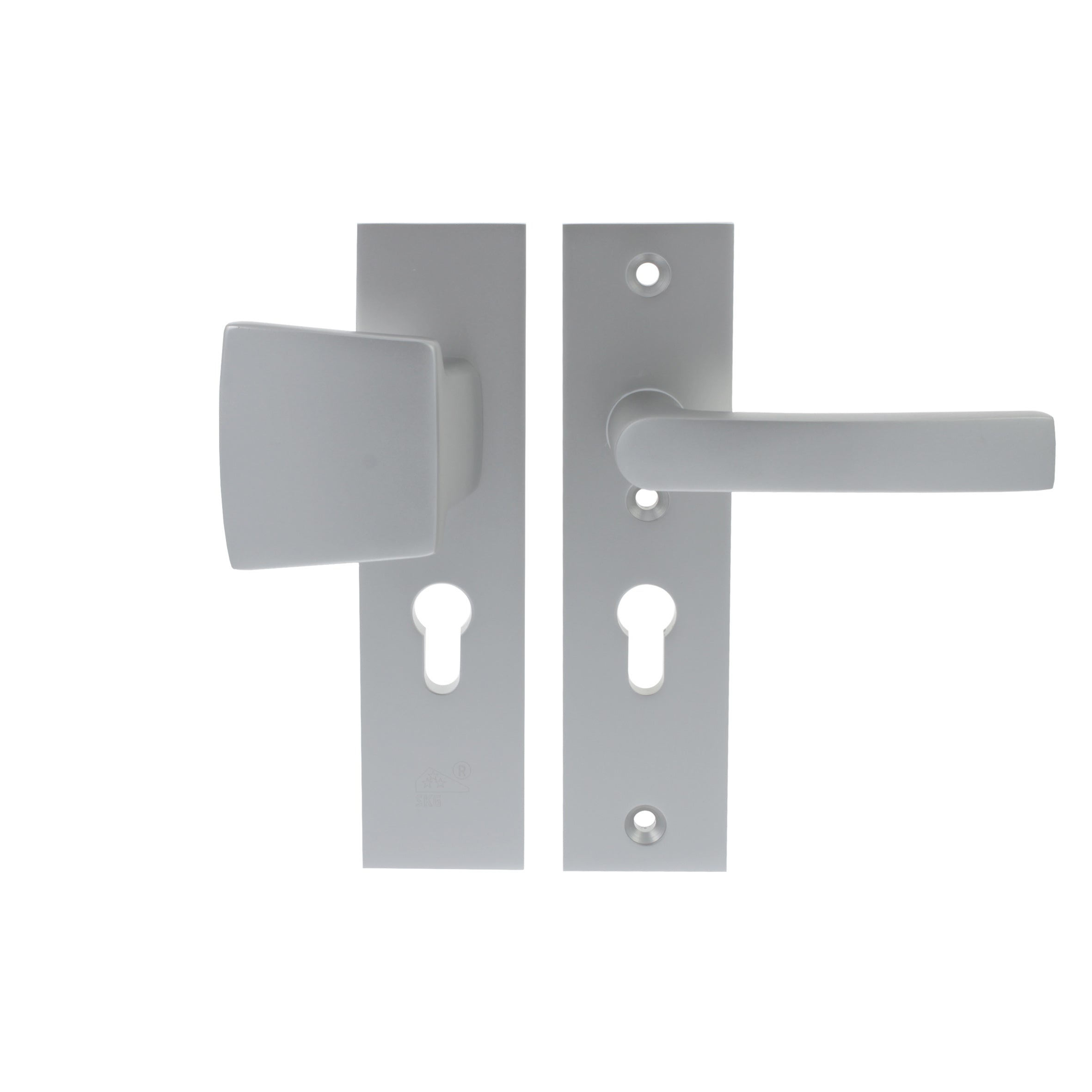 Starx Veiligheidsbeslag buitendeur - SKG*** - aluminium F1 - recht kortschild duw/kruk PC55
