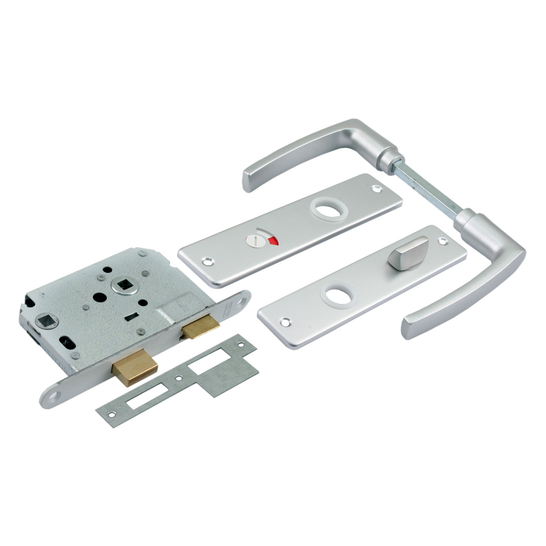 Sx wc-slot/beslag wit/alu