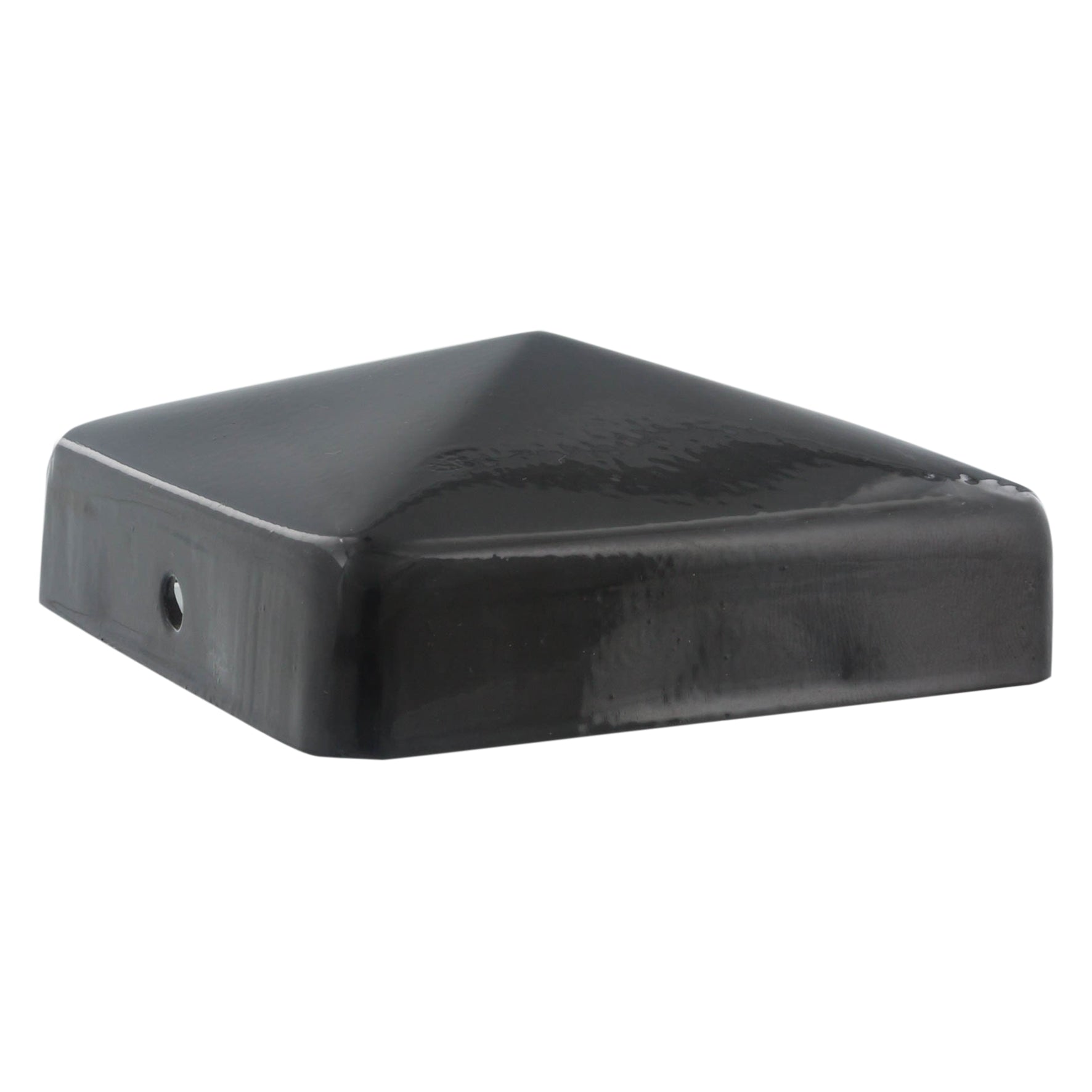 Sx paalkapje 7x7cm vlak met punt zw