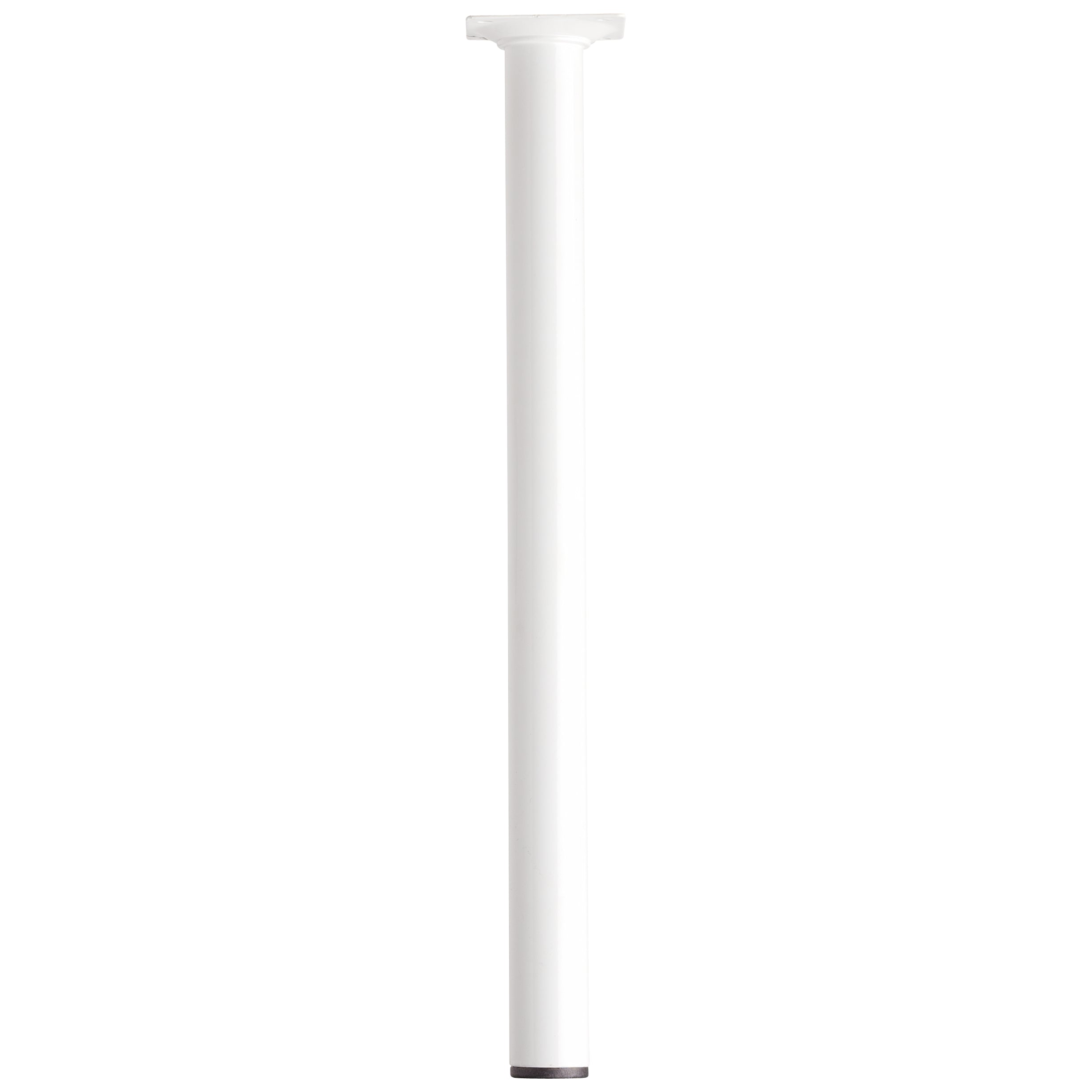Duraline meubelpoot rond staal 3x40cm wit