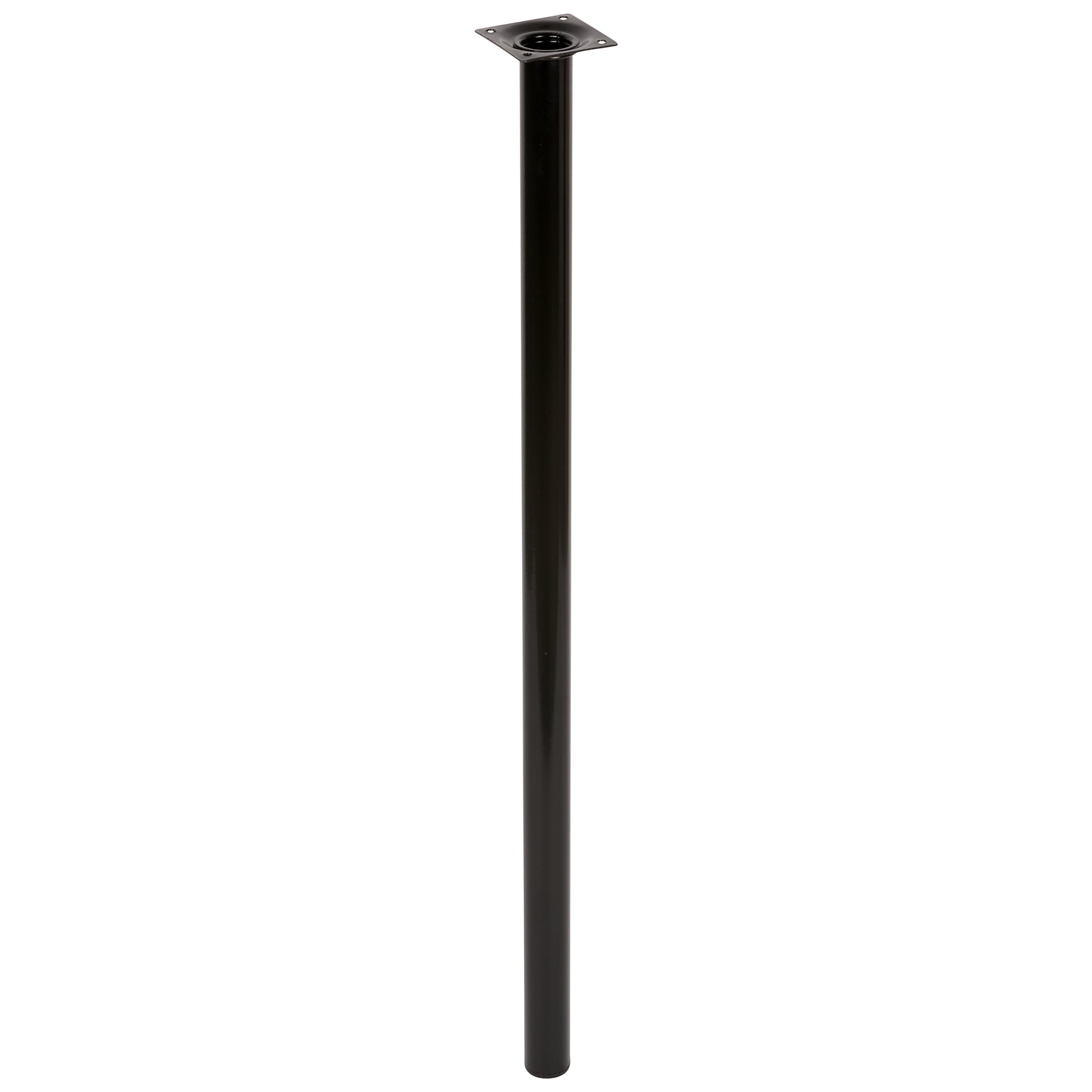 Duraline meubelpoot rond staal 3x70cm zwart