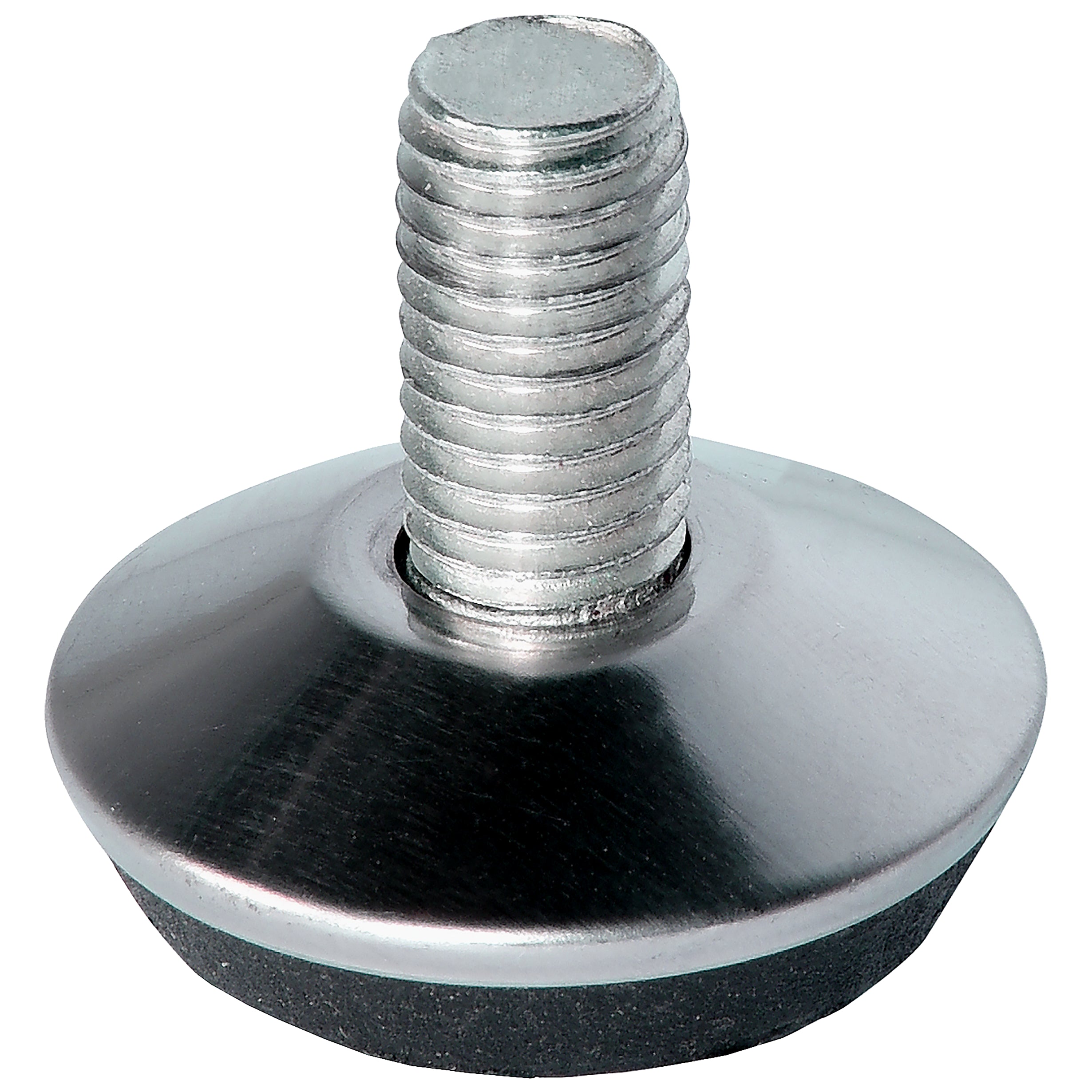 Duraline meubelpoot stelvoet staal Ø25x8-30mm geborsteld nikkel 4 stuks
