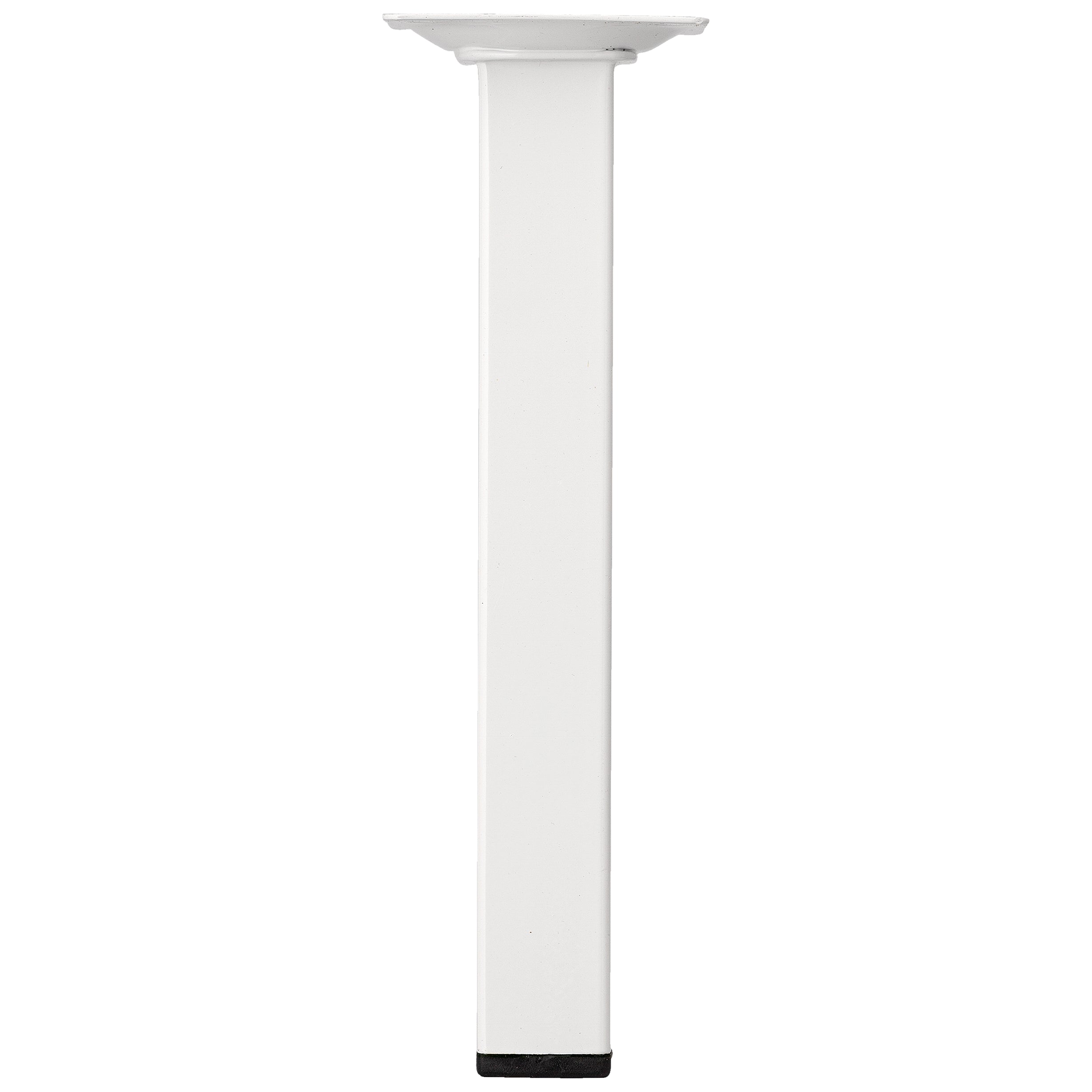 Duraline meubelpoot vierkant staal 2,5x2,5x20cm wit