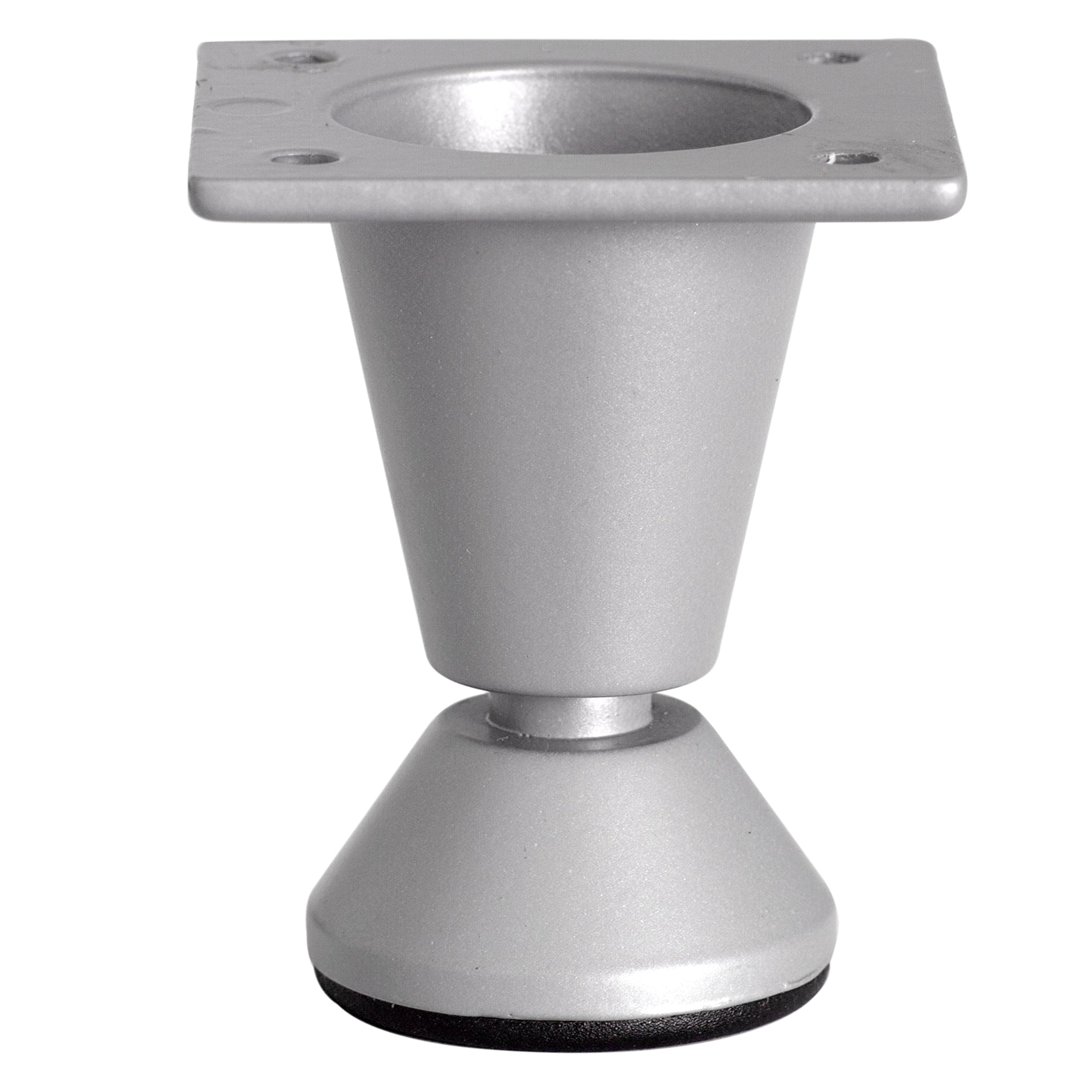 Duraline meubelpoot met voet 5cm grijs zilver