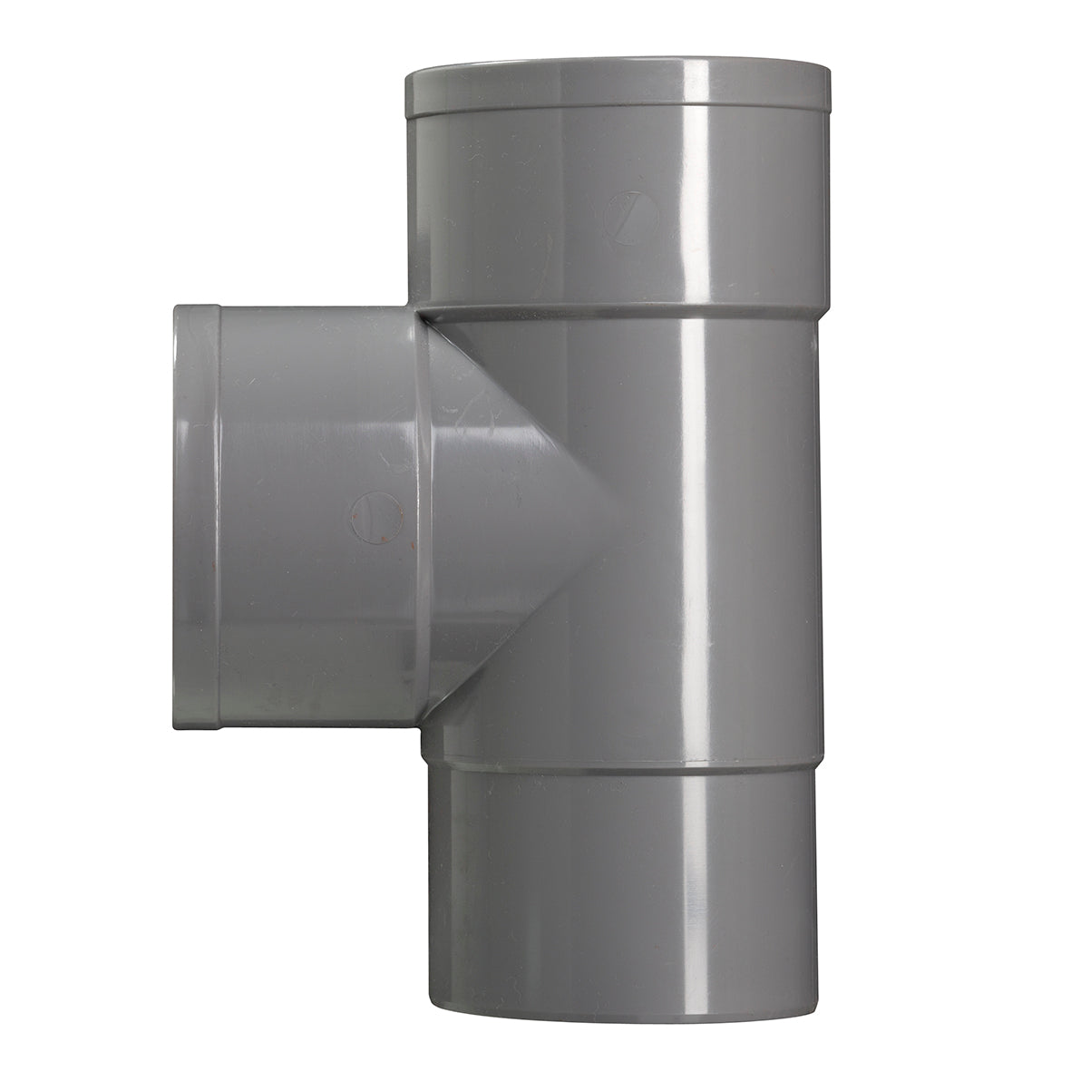 Martens t-stuk met 2x lijmmof en 1x verjongd - HWA - PVC - Grijs - Ø80mm - 87°