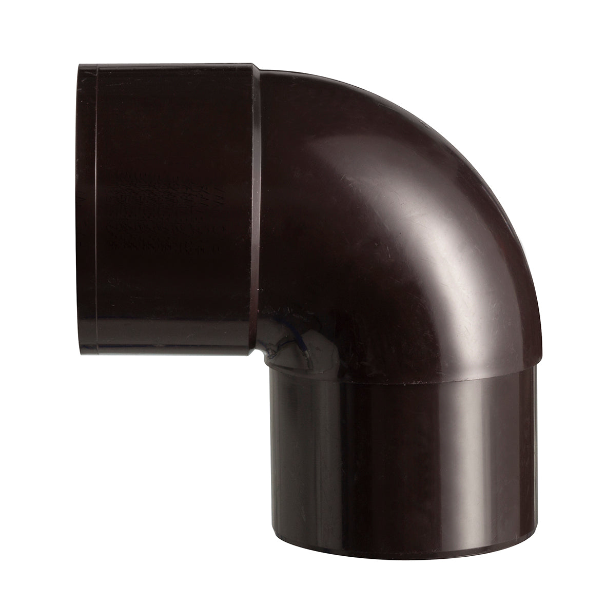 Martens bocht met 1x lijmmof - HWA - PVC - Bruin - Verjongd - Ø80mm - 87°