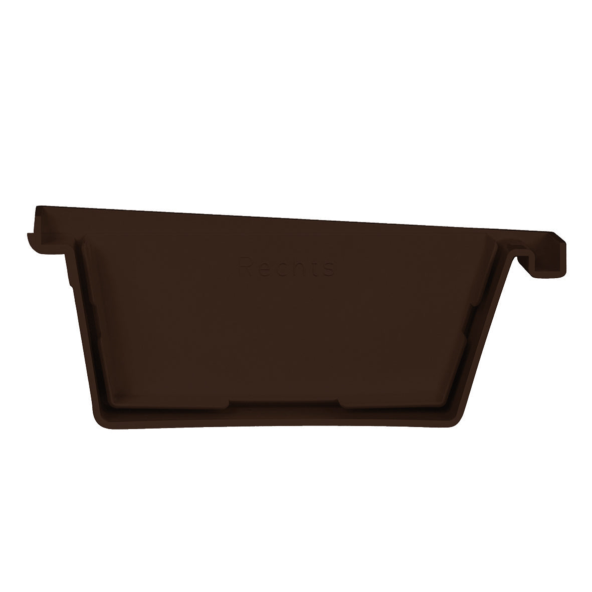 Martens eindstuk voor bakgoot - PVC - Bruin - 125mm - Rechts