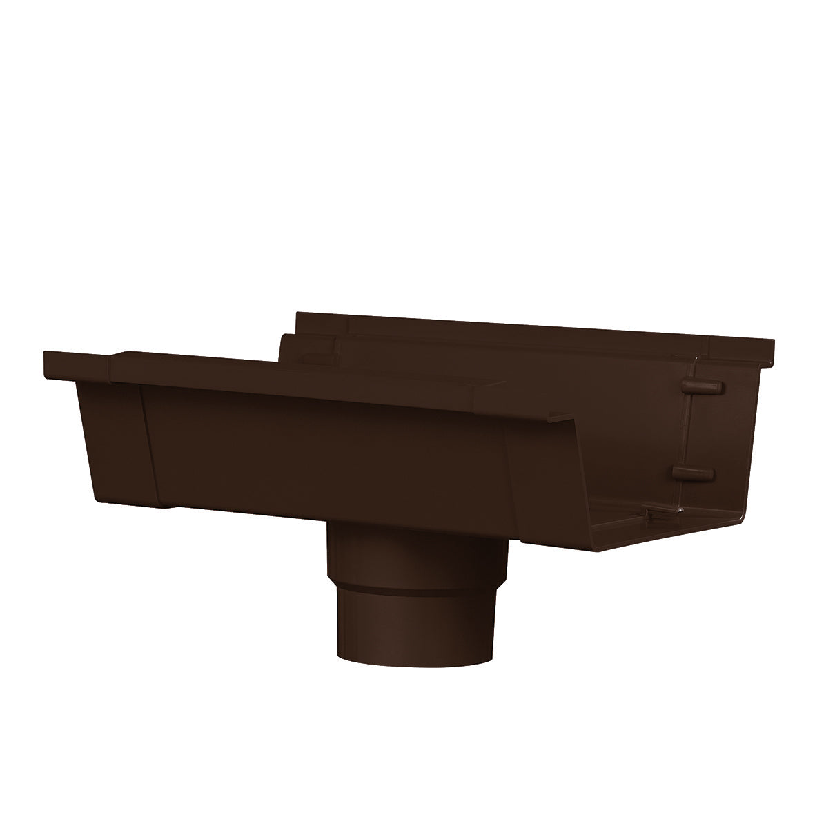 Martens uitloop voor bakgoot - PVC - Bruin - 125mm