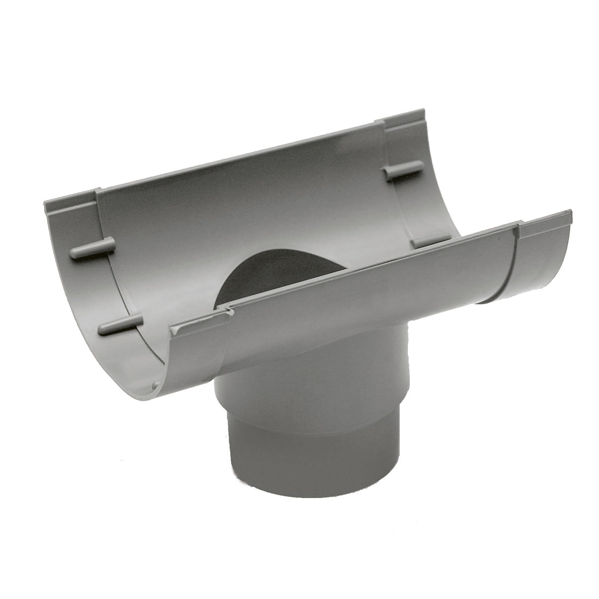Martens uitloop voor mastgoot 100mm - PVC - Grijs - Ø70/80mm