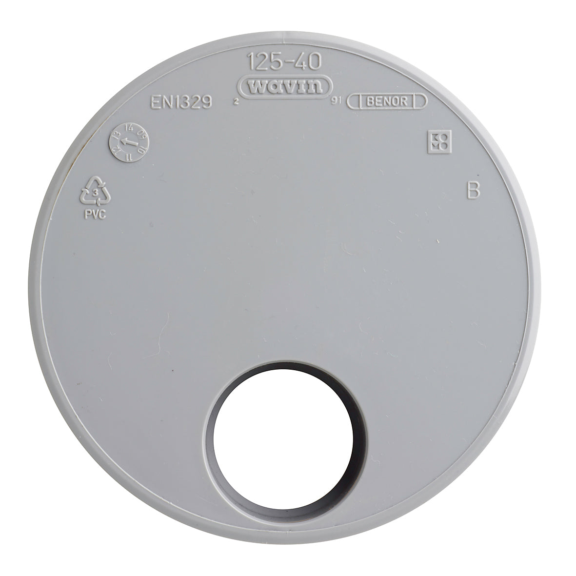 Martens verloopstuk pvc grijs 40x125mm