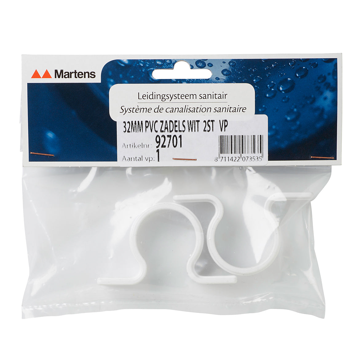 32MM PVC ZADELS WIT 2ST AUTOBAG