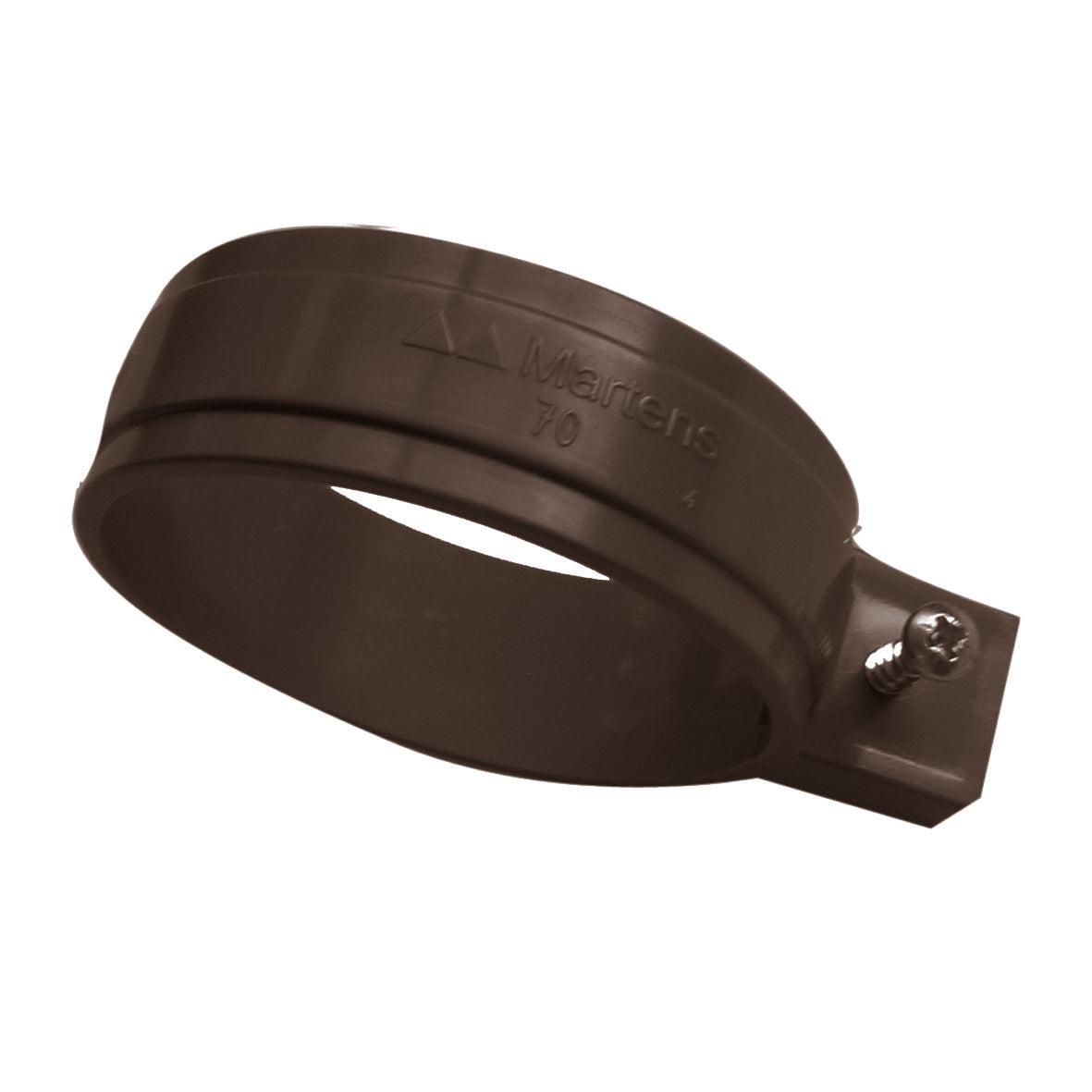 Martens buisbeugel met M6-pen - PVC - Bruin - Ø80mm - 2 stuks