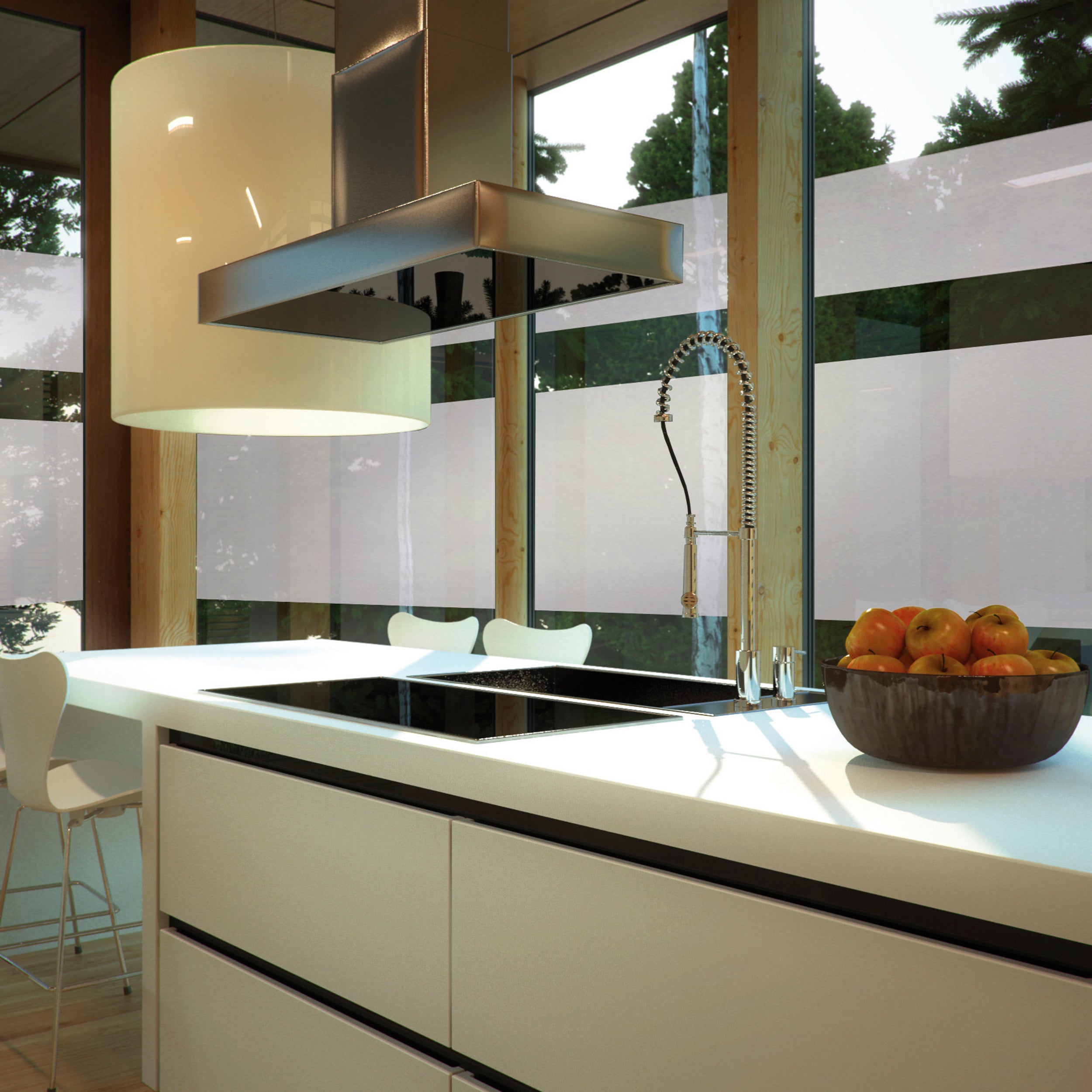 Transform premium statische glasfolie Mist 67,5x150cm