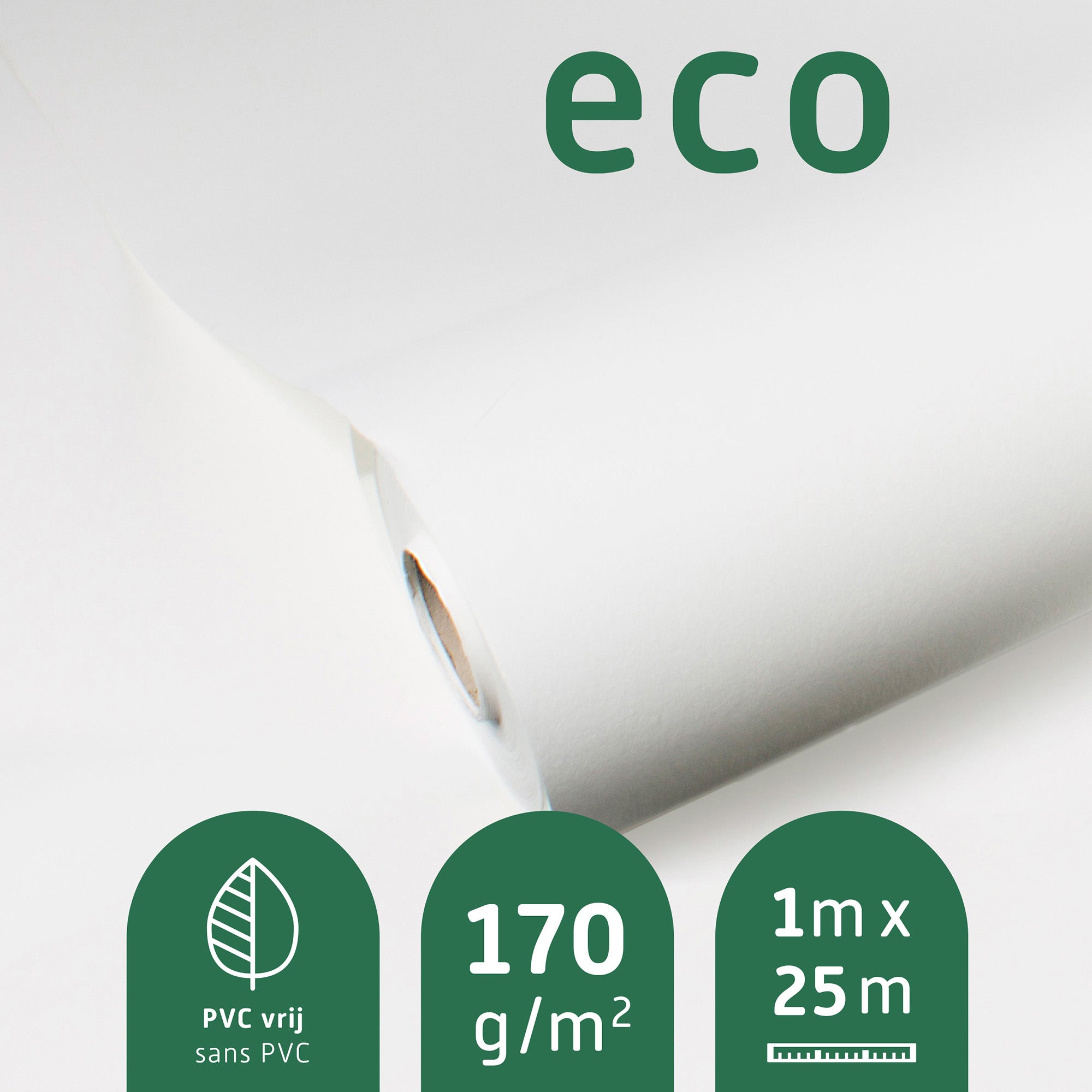 Vliesbehang Eco renovatie wit 170gram 25meter