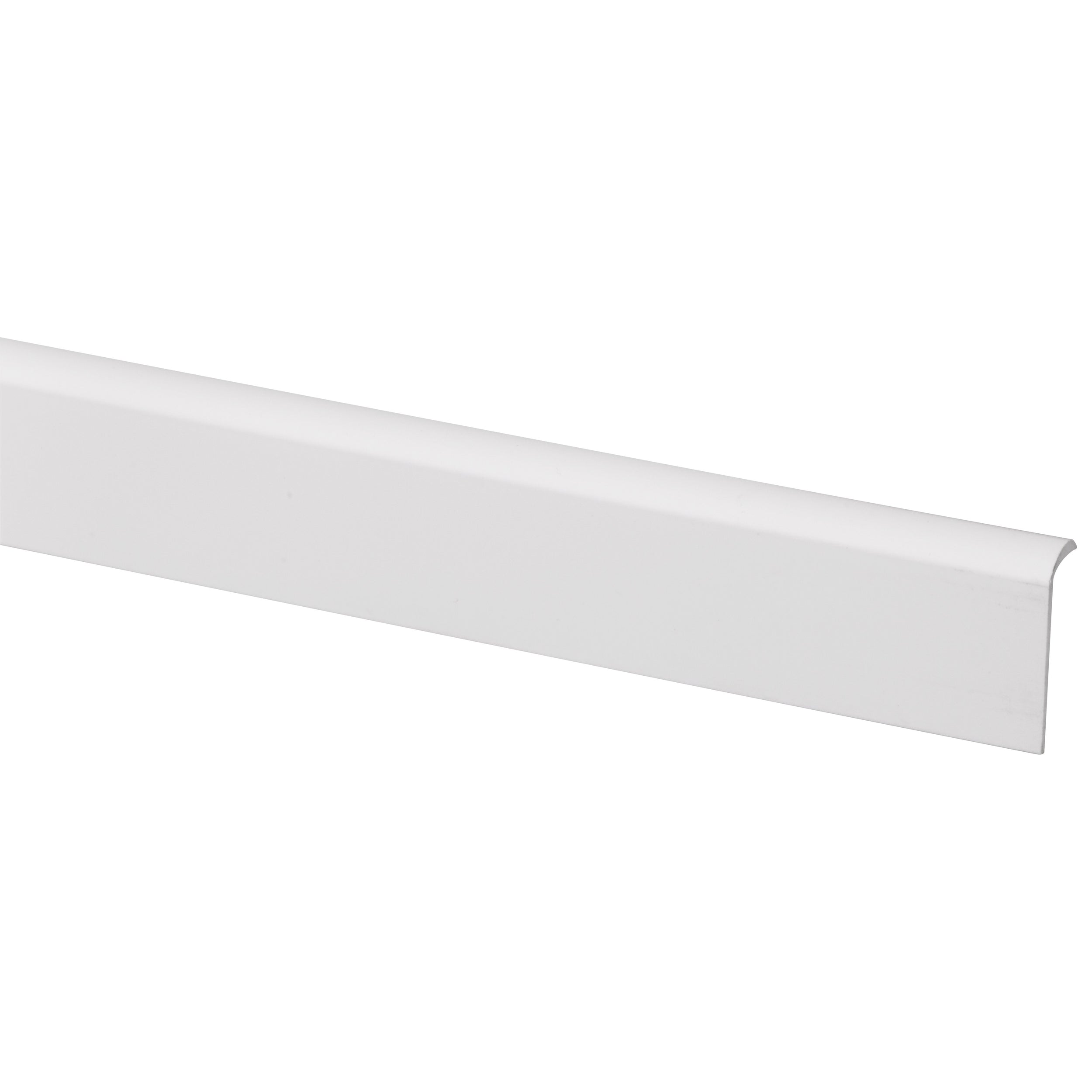Hockeystickprofiel wit 8x21mm 260cm