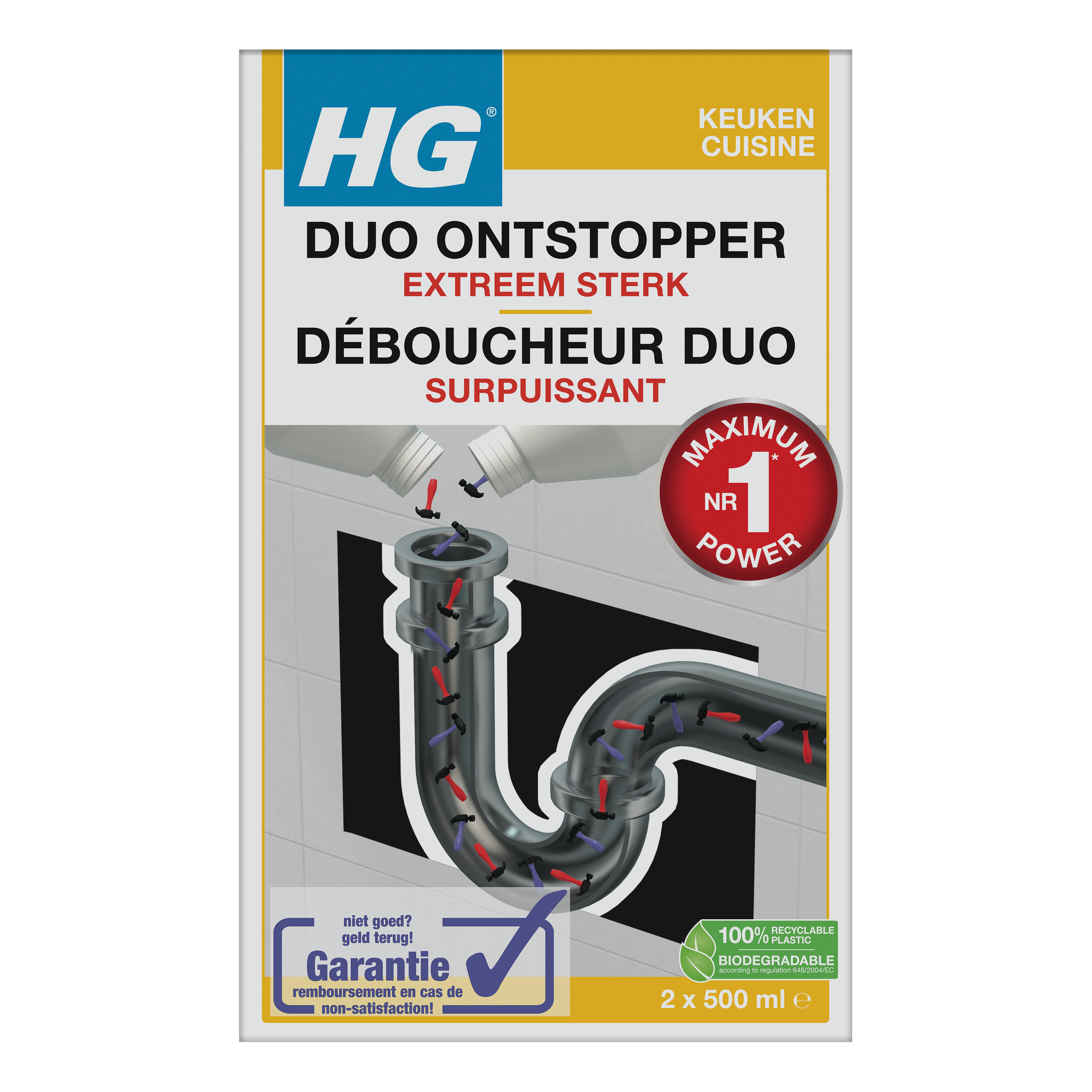 HG Duo Ontstopper 2x500ml