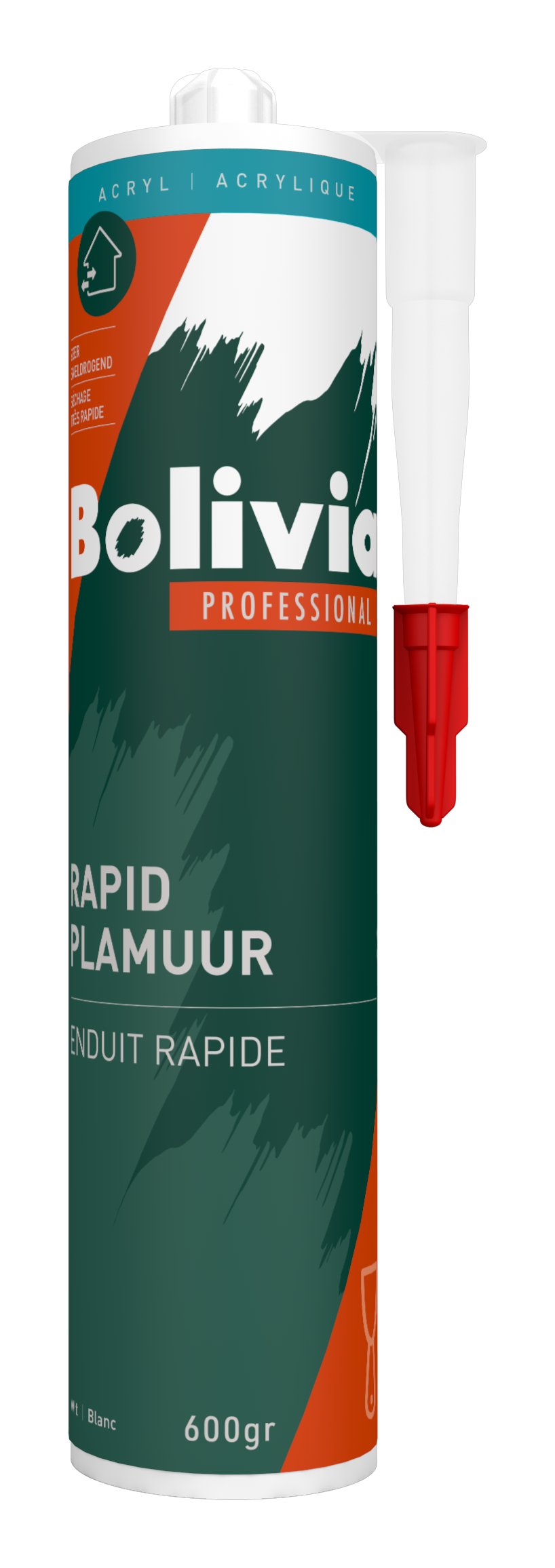 Bolivia Acryl Rapid Plamuur - 600 gram Koker