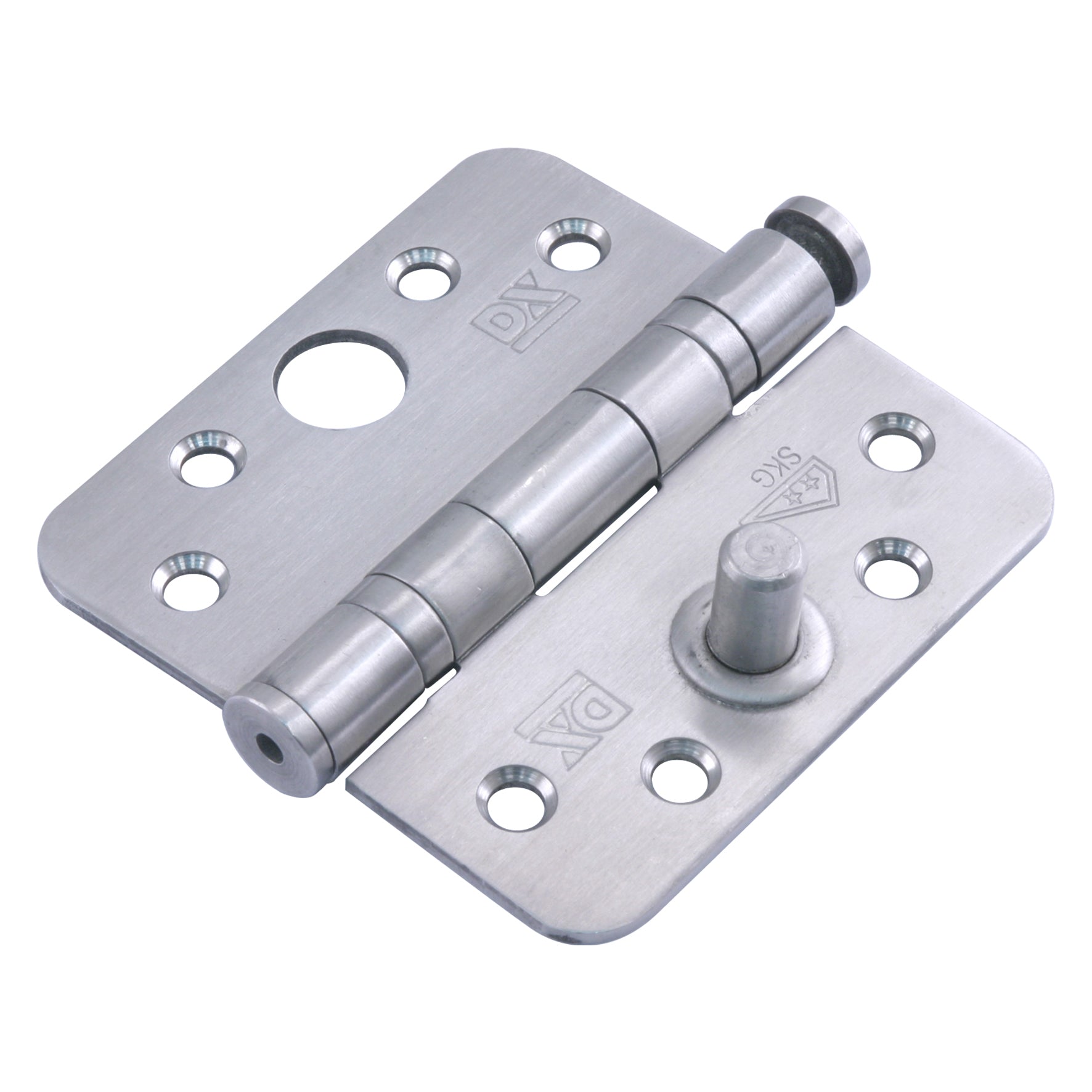 Kogelscharnier vierkant model - met ronde hoeken - SKG*** - 89 x 89 mm - RVS