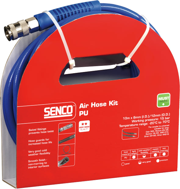 Senco Luchtslang kit uni PU 10 mtr x 8,0 mm.