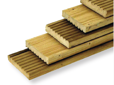 Geprofileerde tuinplank vuren groen 1,9x14x240cm