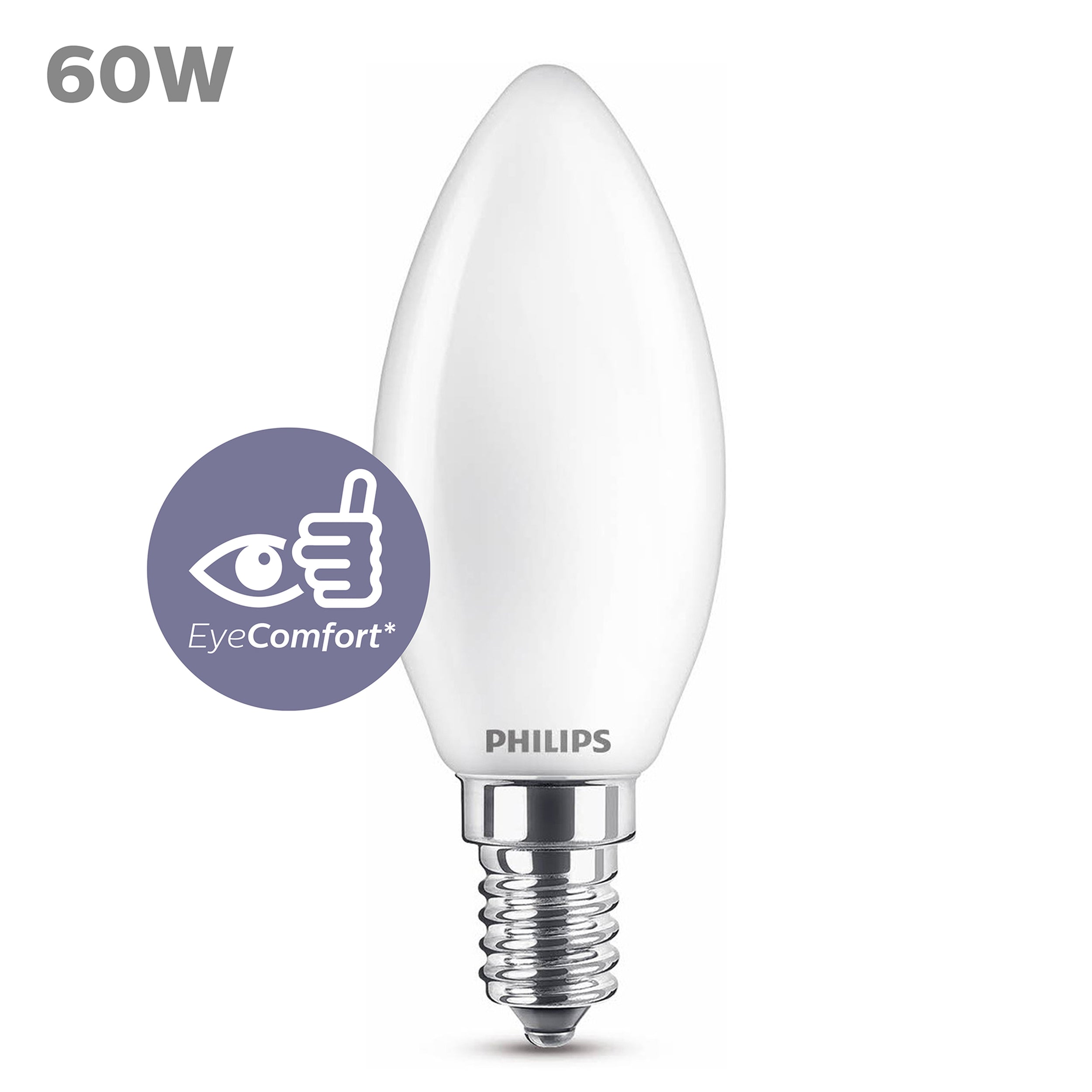 Philips ledlamp kaars warm wit E14 6,5W