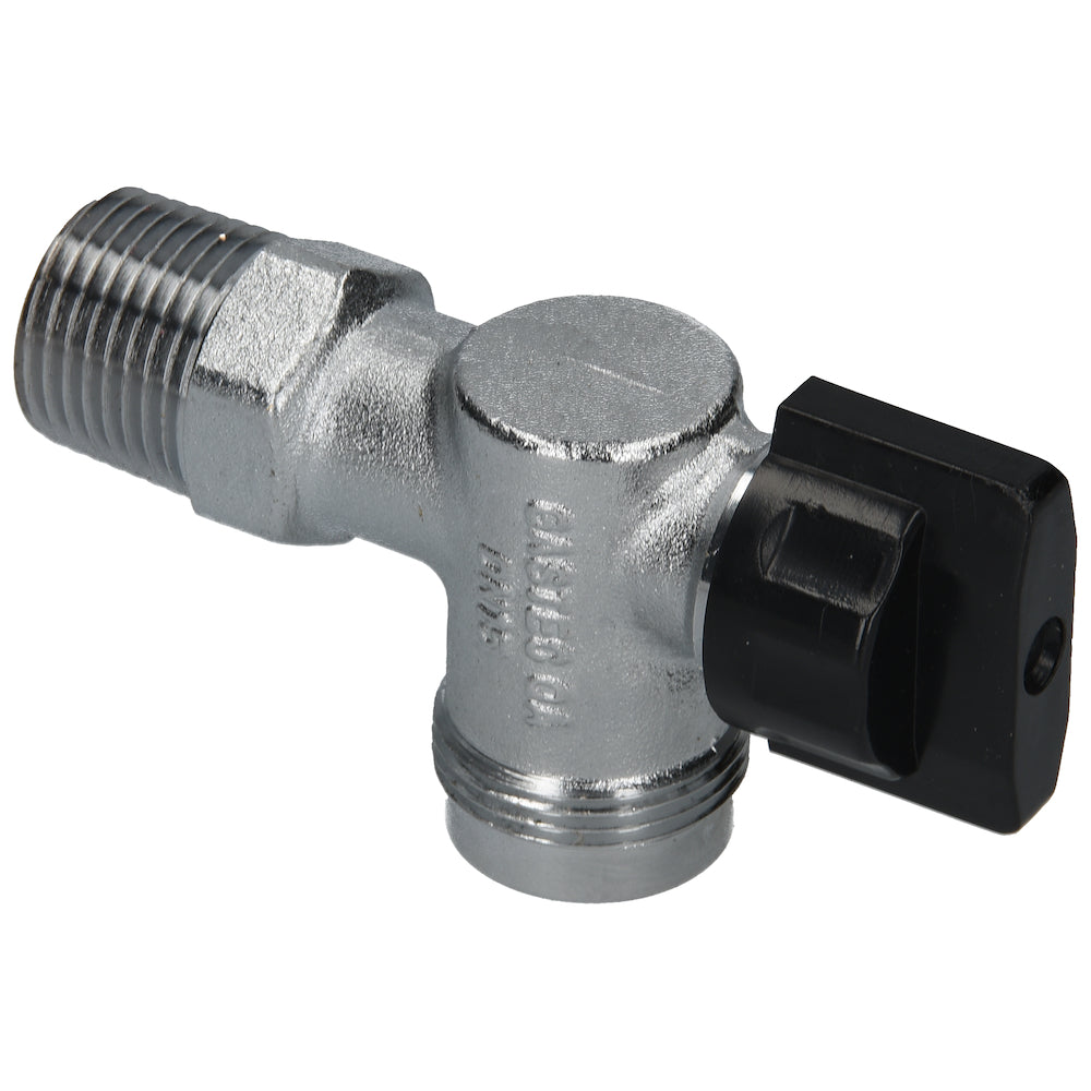 Sanivesk kogelkraan gas haaks M24 x 1/2"M chroom vlinder