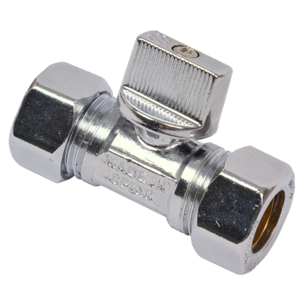 Sanivesk kogelkraan mini recht 15x15mm chroom
