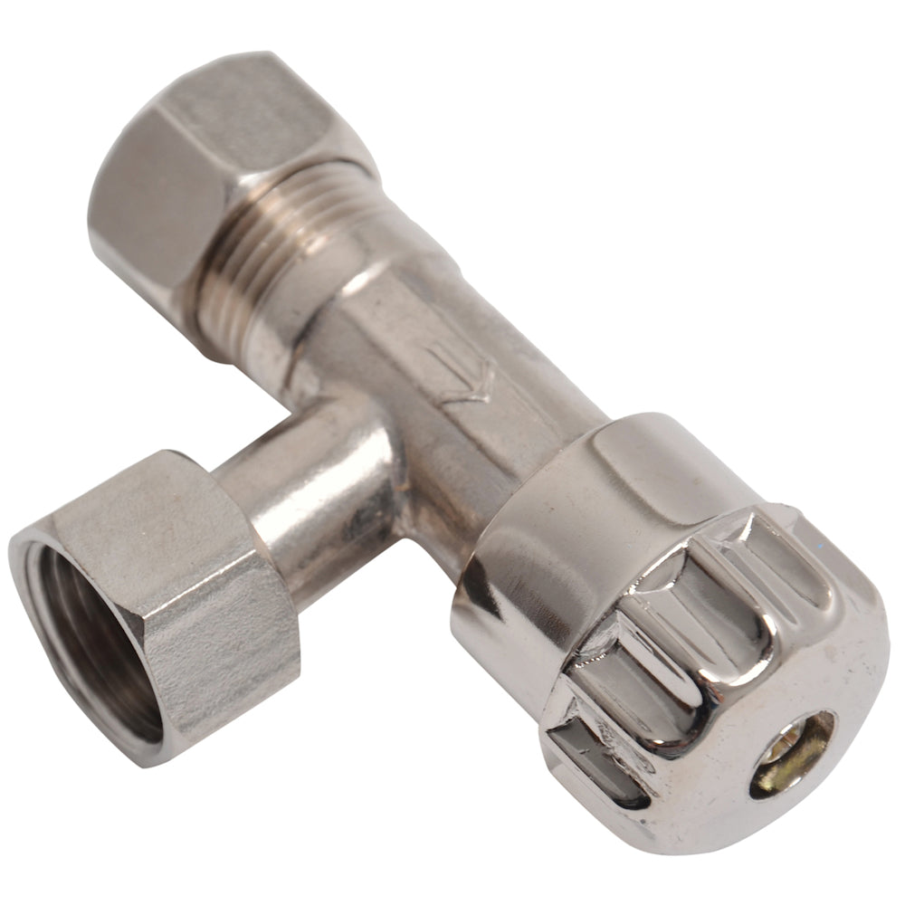 Sanivesk hoekstopkraan 12mm x 3/8" binnendraad chroom