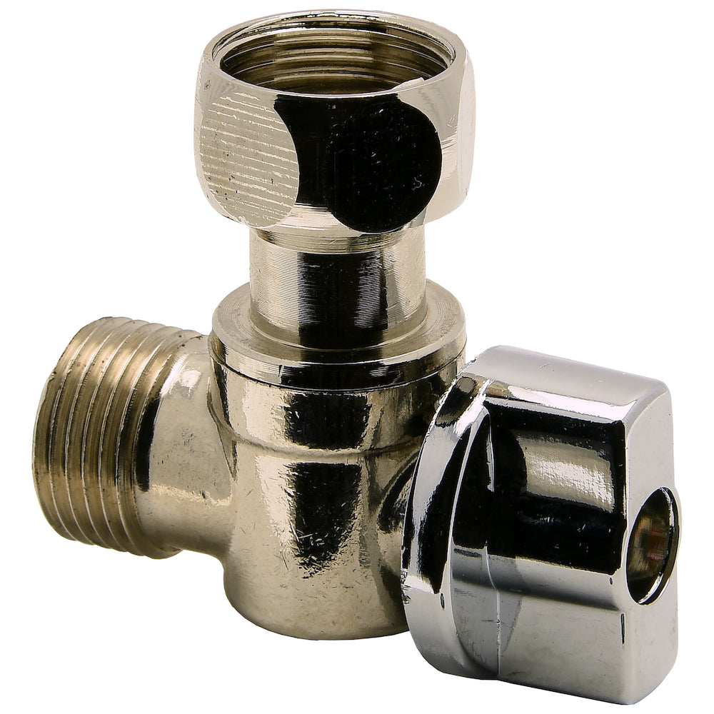 Sanivesk hoekstopkraan 3/8" buitendraad x 3/8" binnendraad chroom