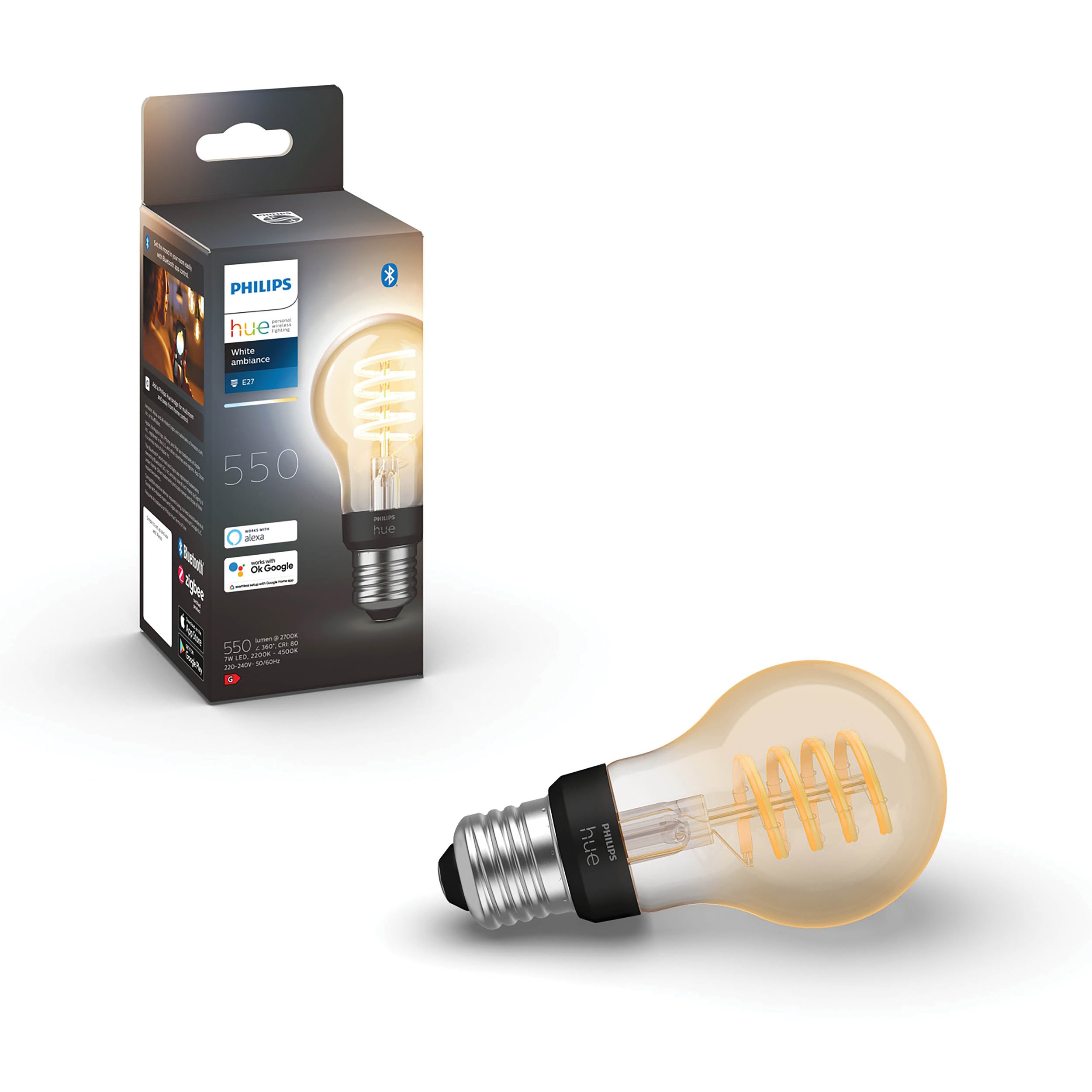 Philips Hue ledfilamentlamp A60 E27 7W