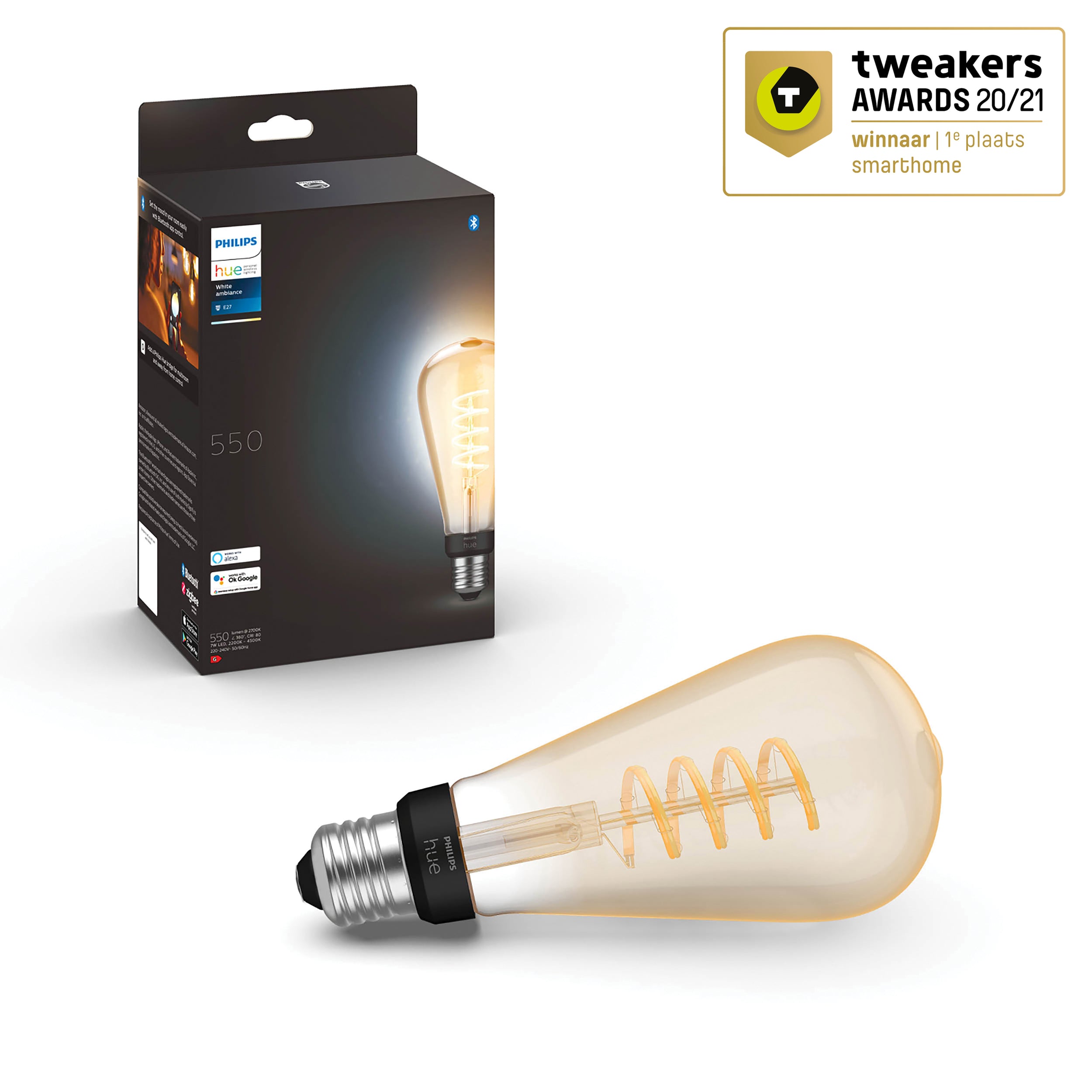Philips Hue ledfilamentlamp edison ST64 E27 7W