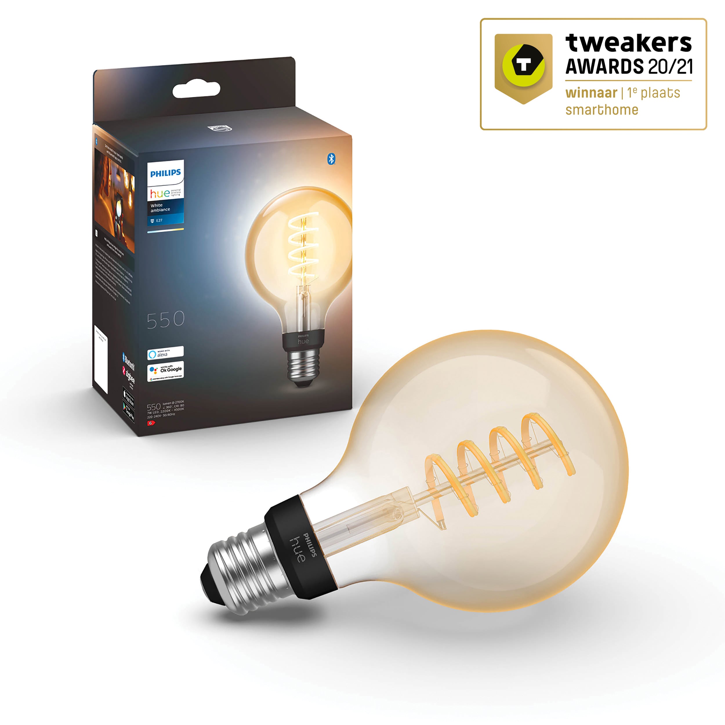 Philips Hue ledfilamentlamp G93 E27 7W