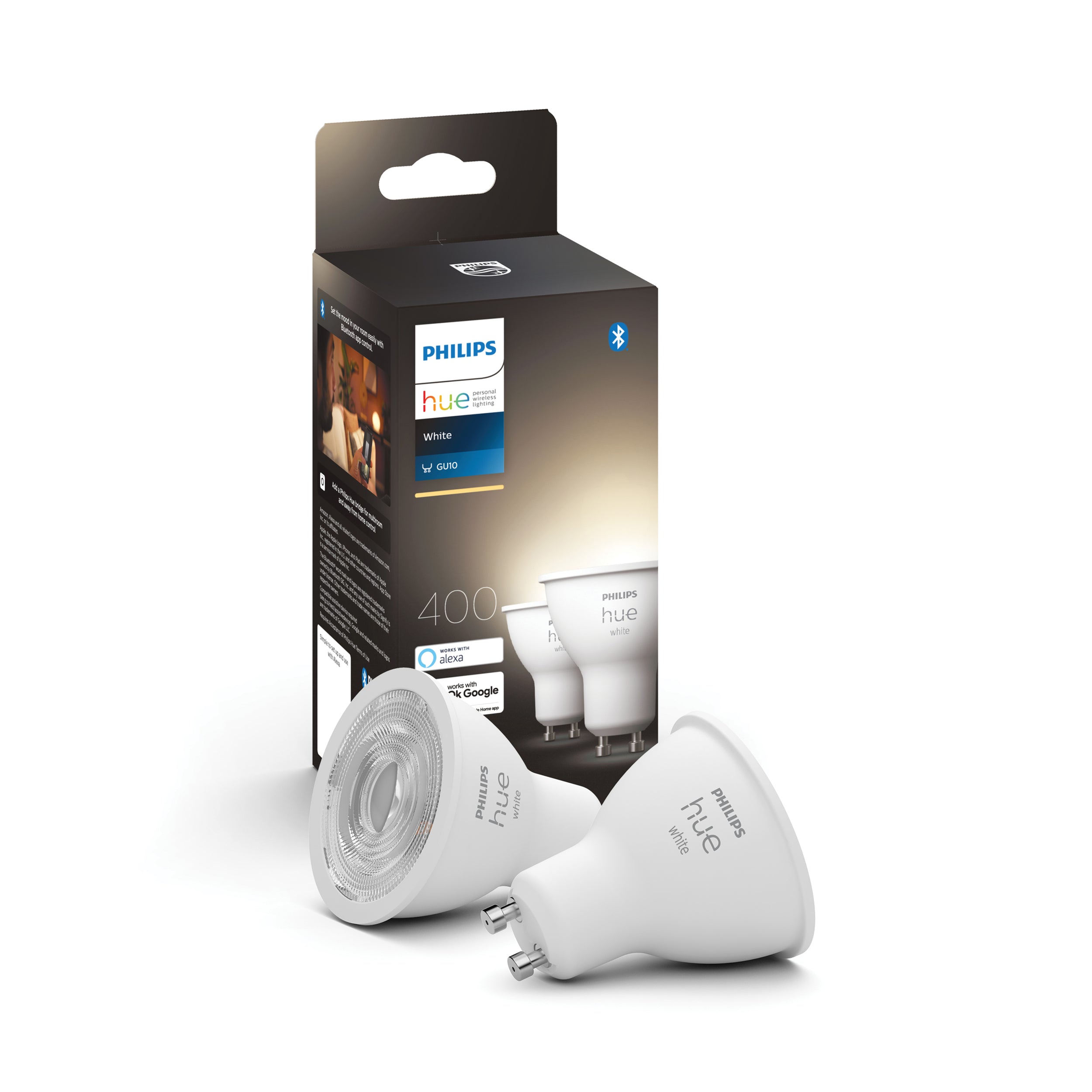 Philips Hue ledspot warm wit GU10 5,2W 2 stuks