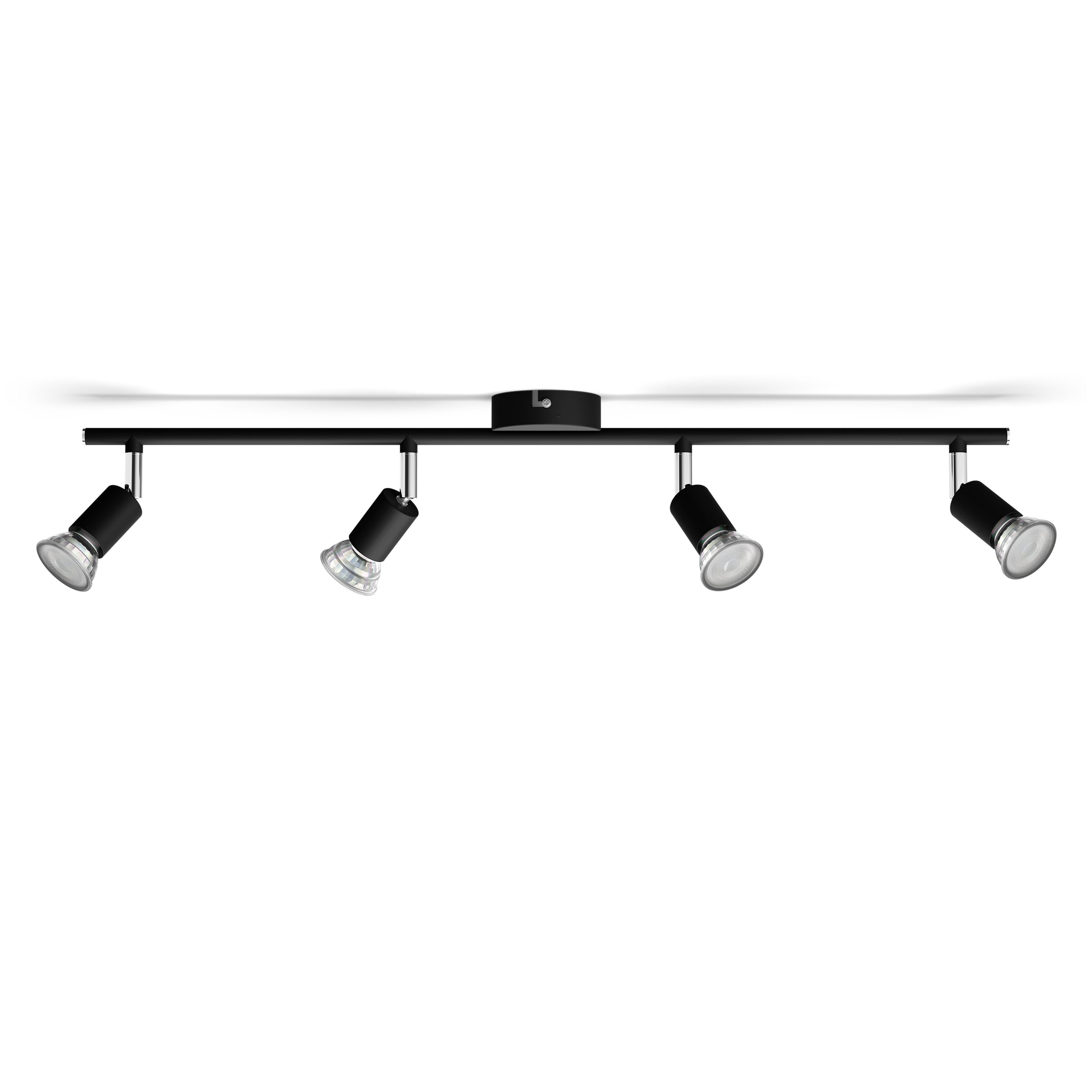 Philips opbouwspot Limbali zwart 4xGU10