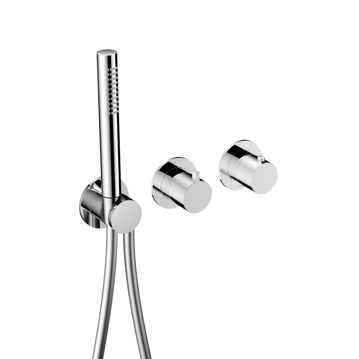 Hotbath Inbouw thermostaat - Afbouwdeel Ace Met 2-Weg Stop-Omstel Met Handdouche/ Doucheslang - Chroom