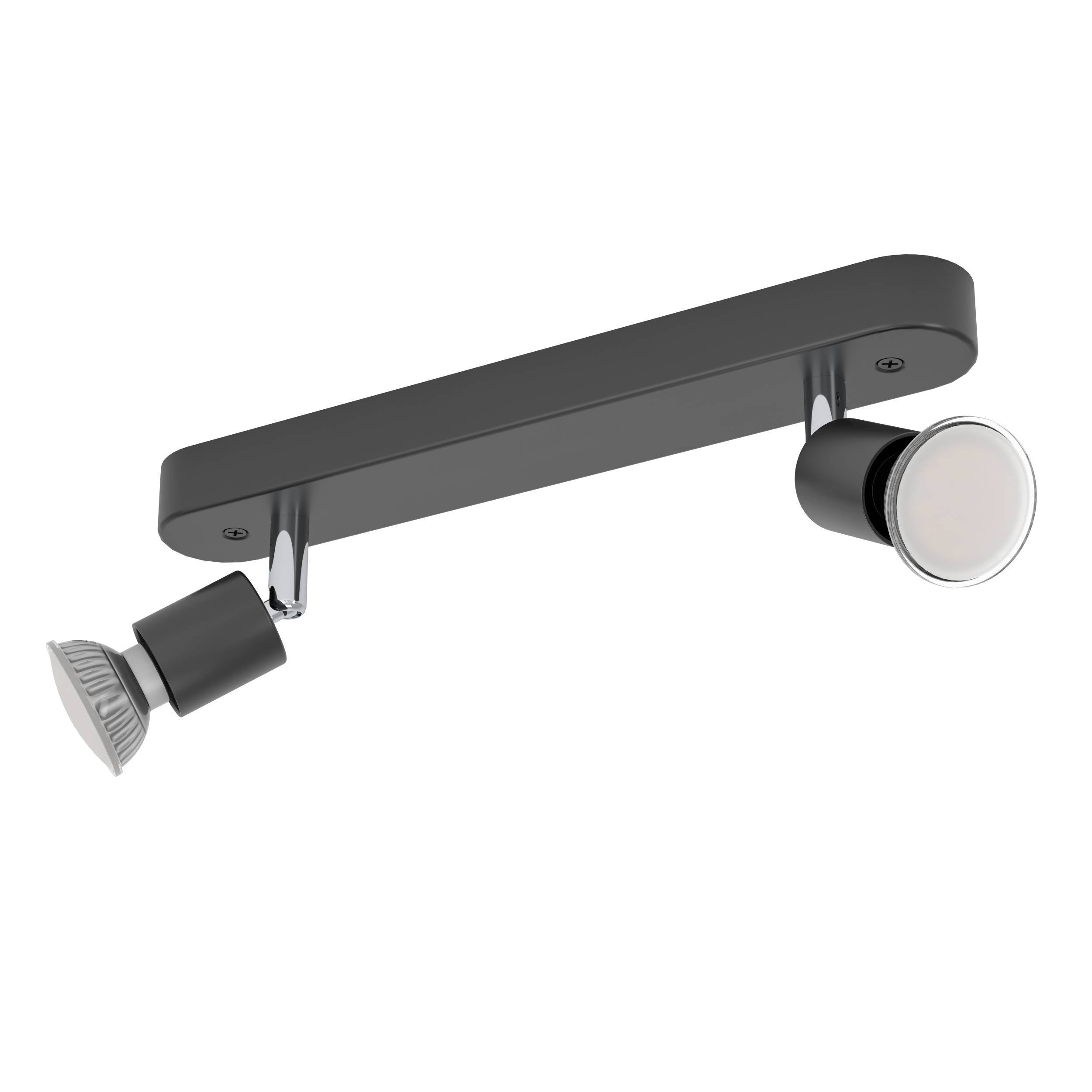 EGLO opbouwspot Stecci zwart 2xGU10