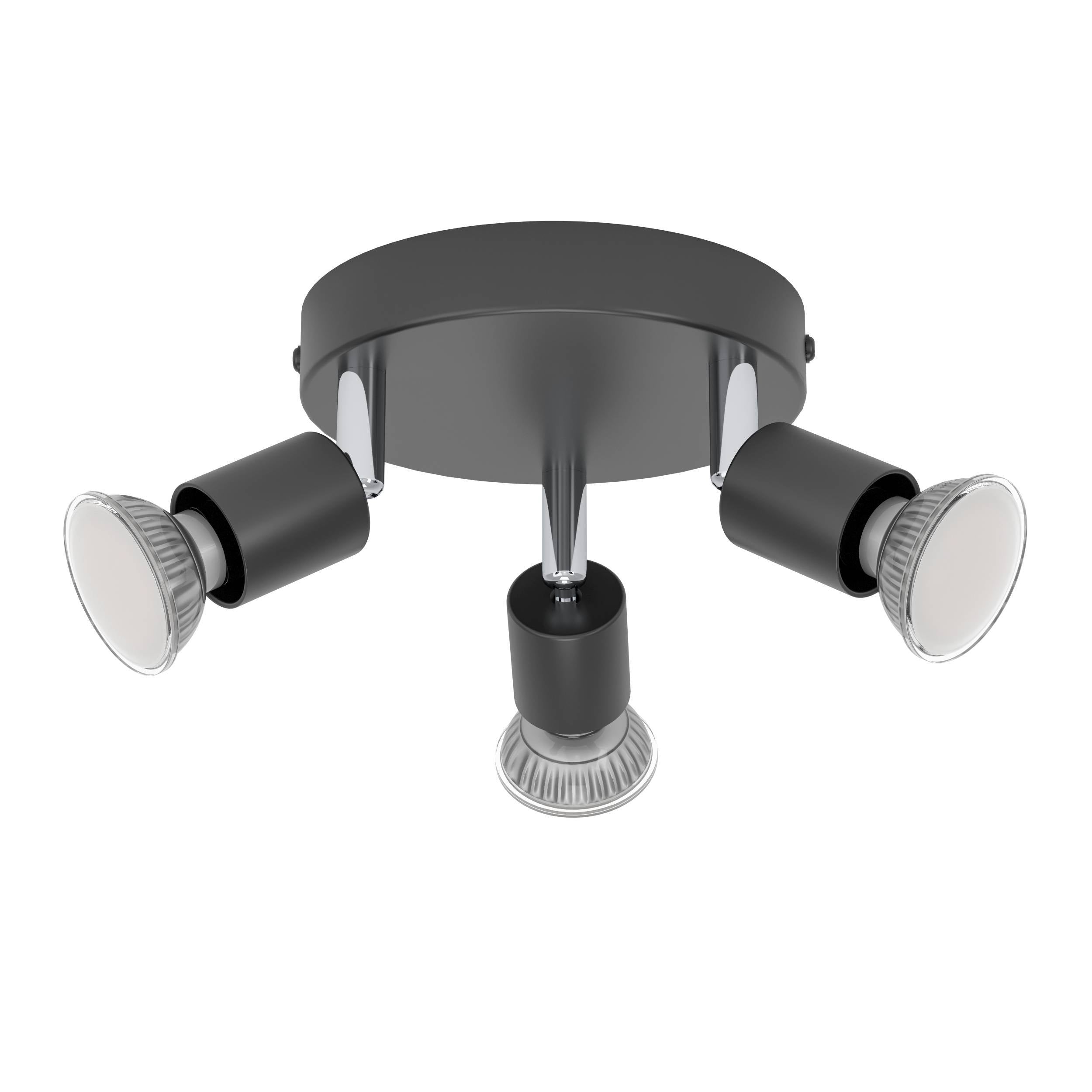 EGLO opbouwspot Stecci zwart 3xGU10